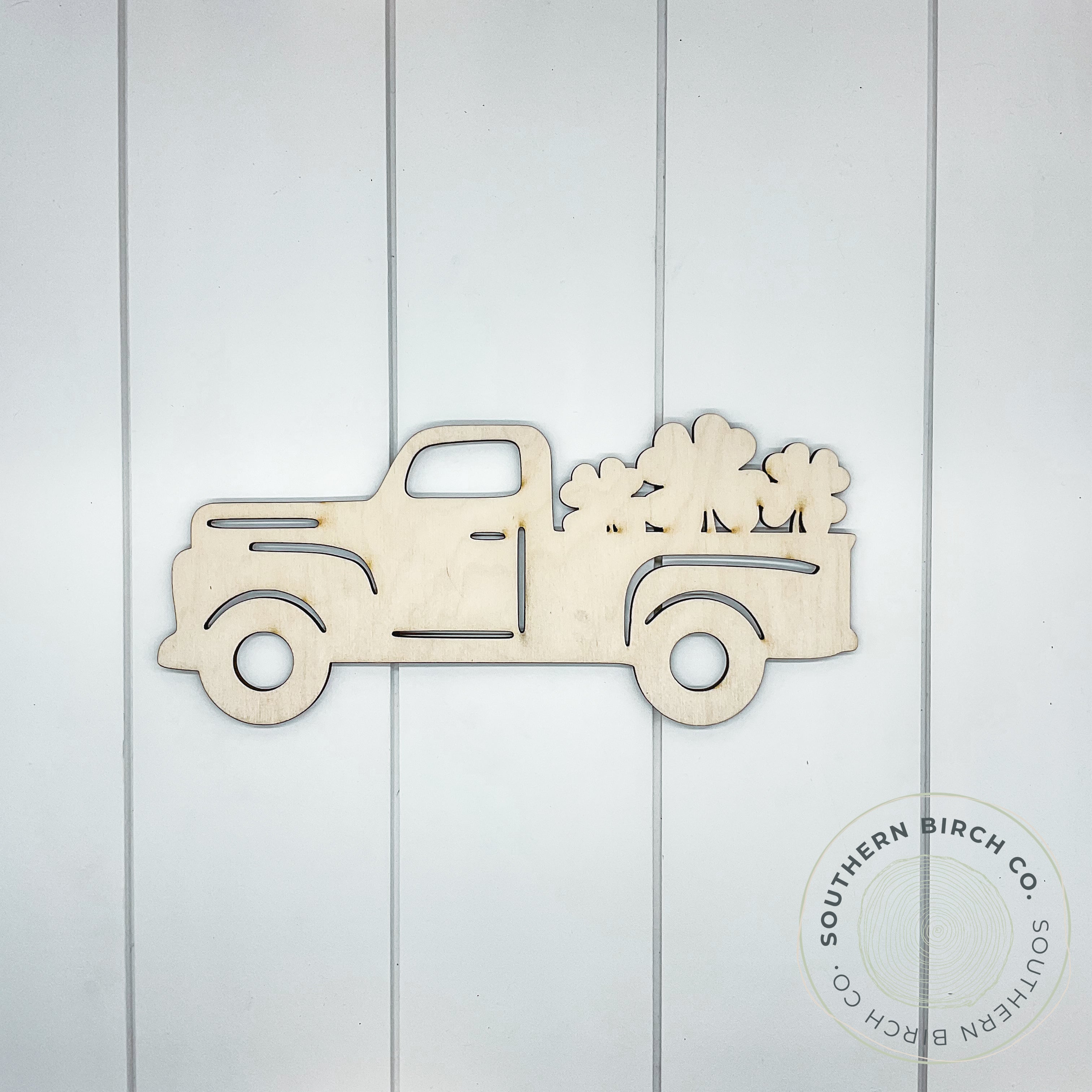 Truck with Shamrocks Blank