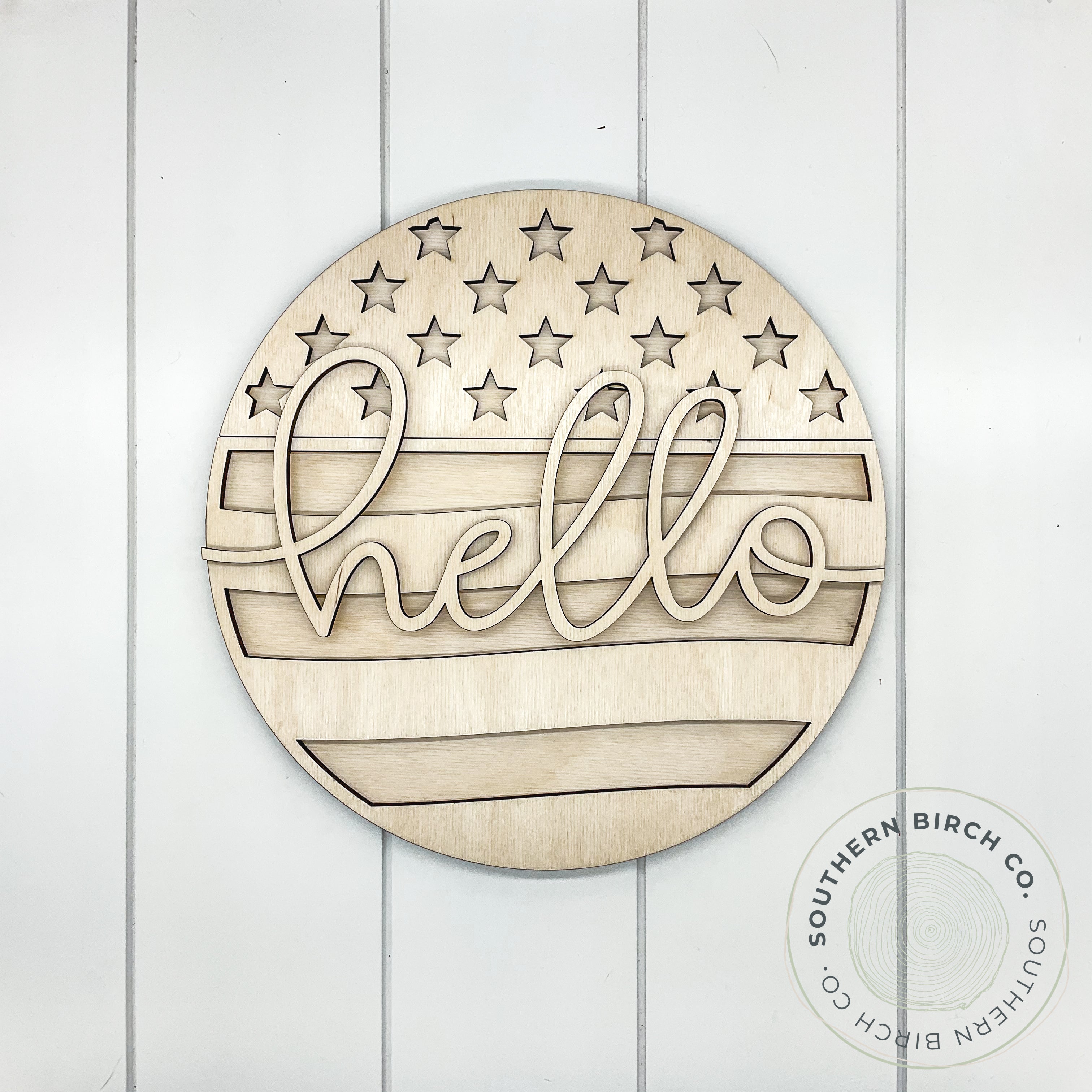 Stars & Stripes 3D Round Blank