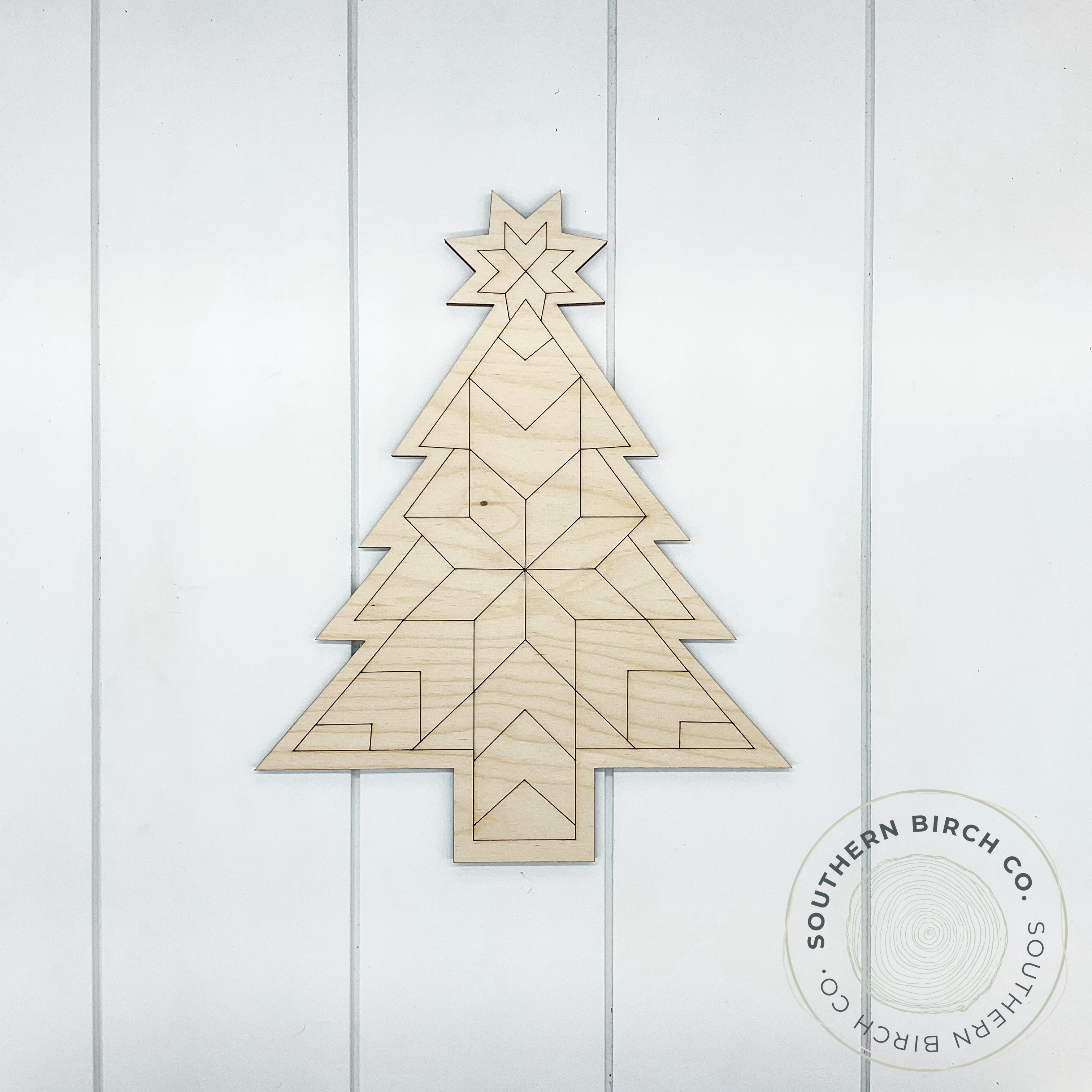 Barn Quilt Blank (Christmas Tree)