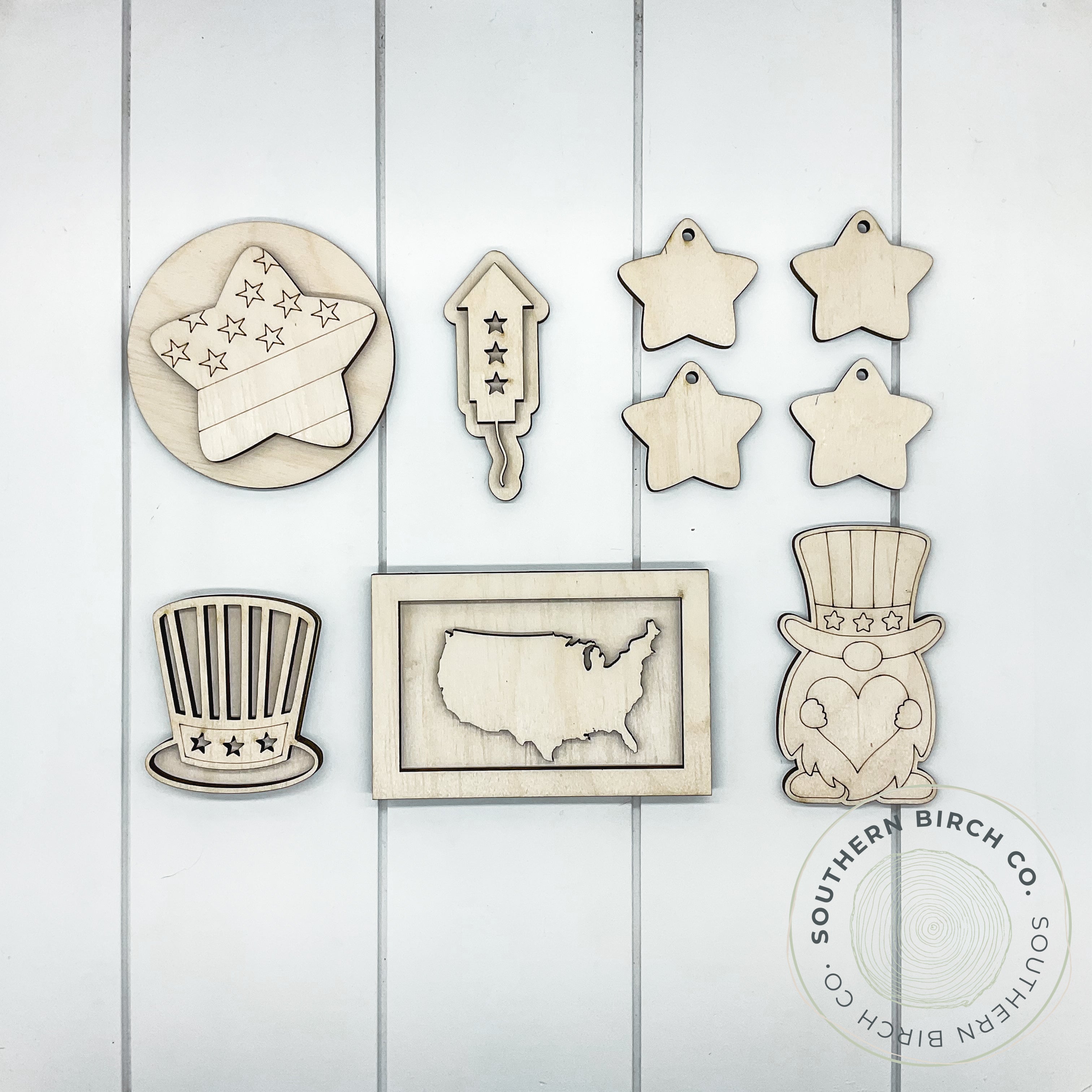Patriotic Tiered Tray Set