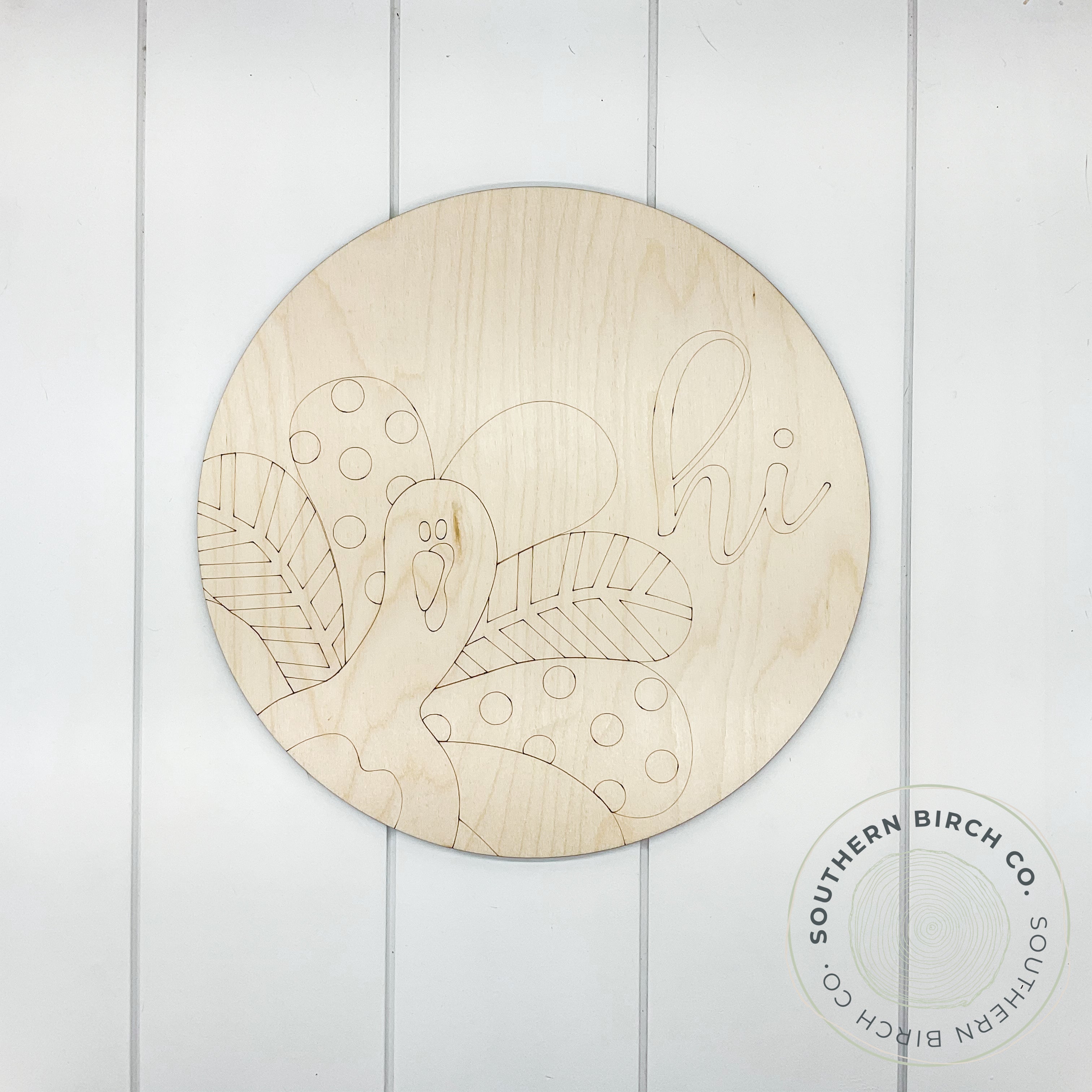 Turkey Etched Round Blank