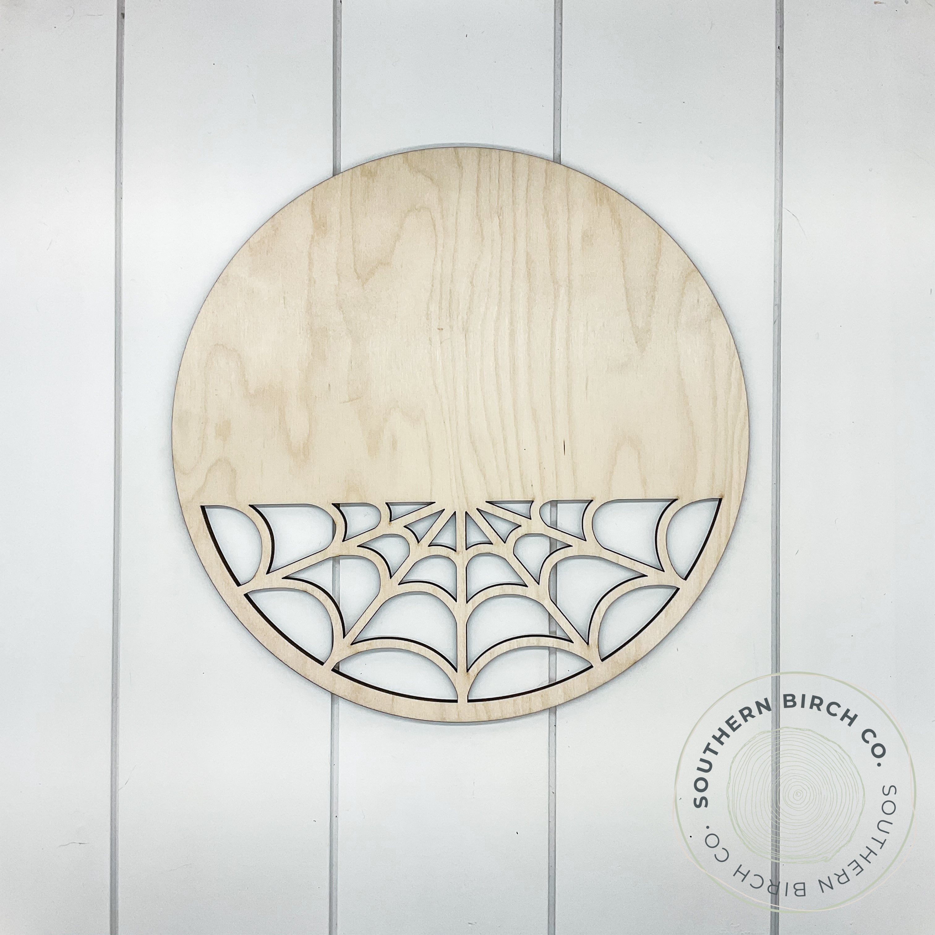 Round Cutout Blank (Half Spiderwebs)