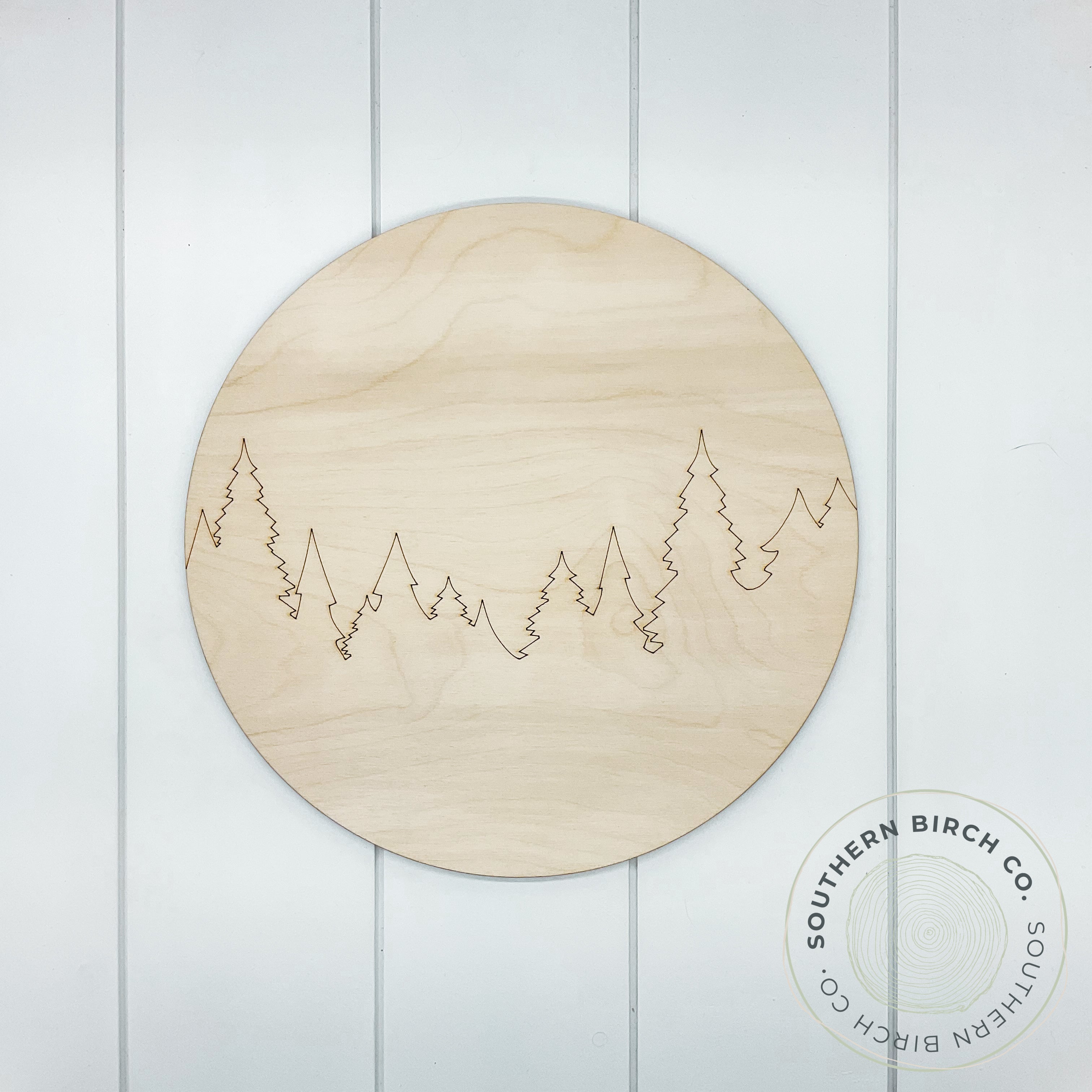 Forest Etched Round Blank