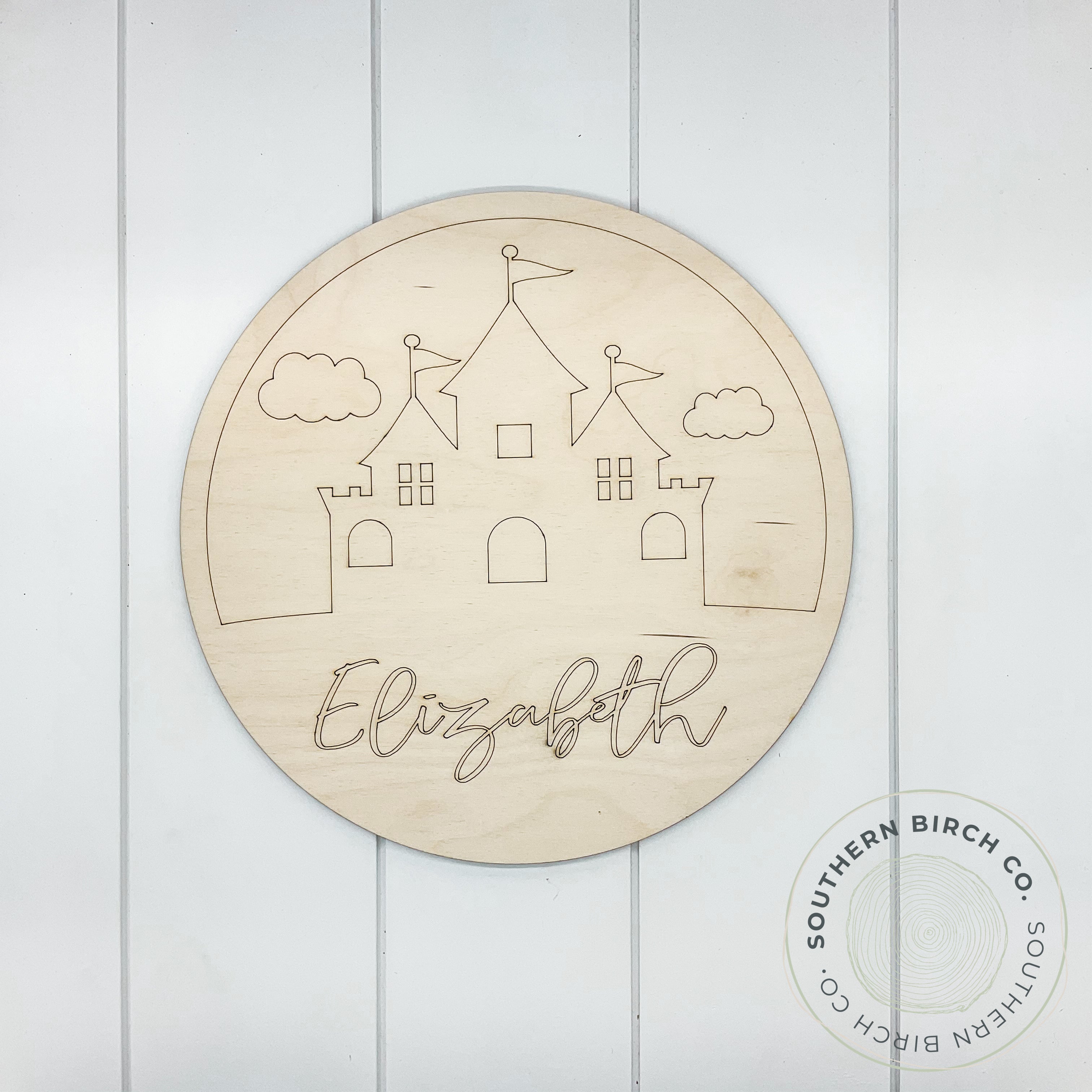 Personalized Name Sign Blank (Castle)