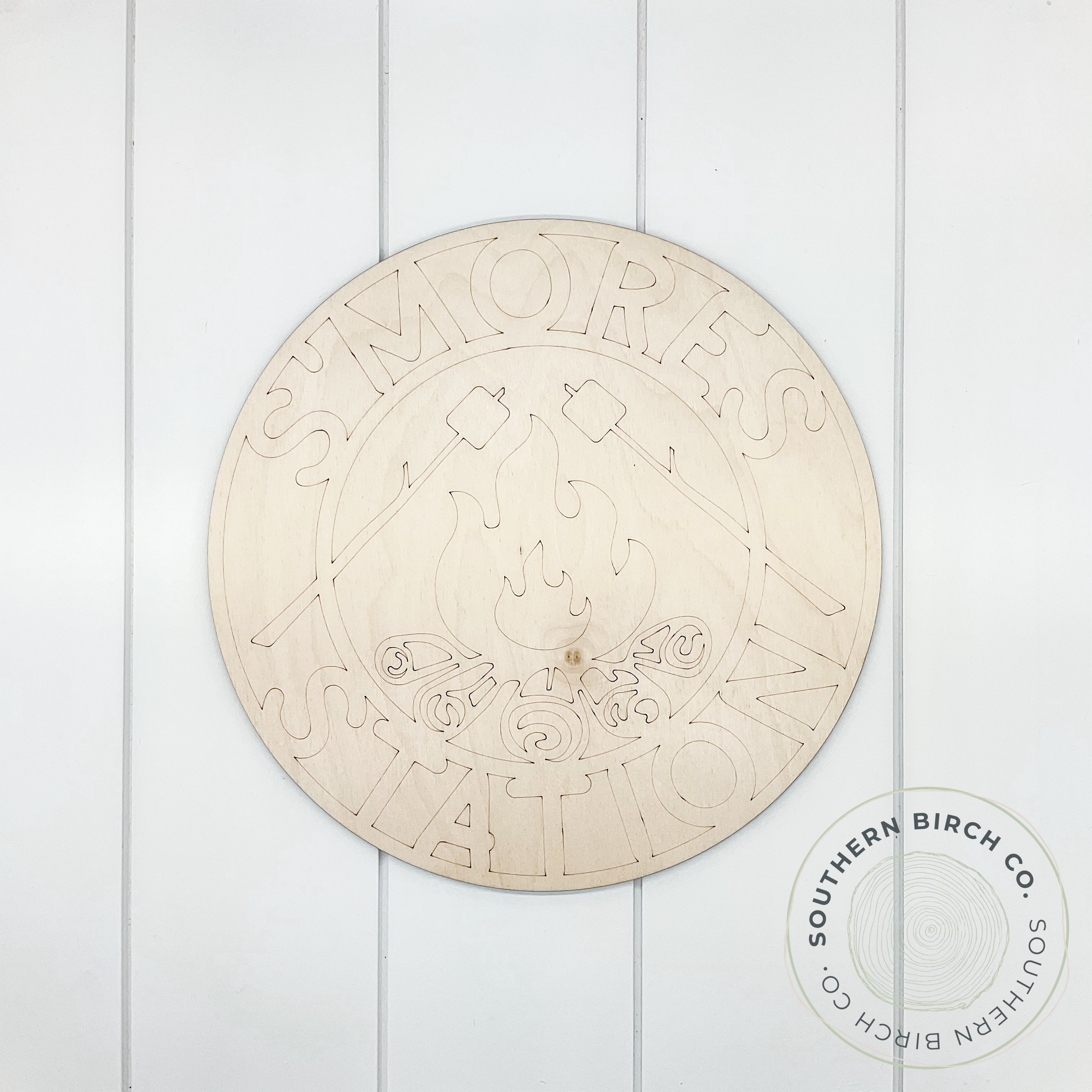 Smores Station Etched Round Blank