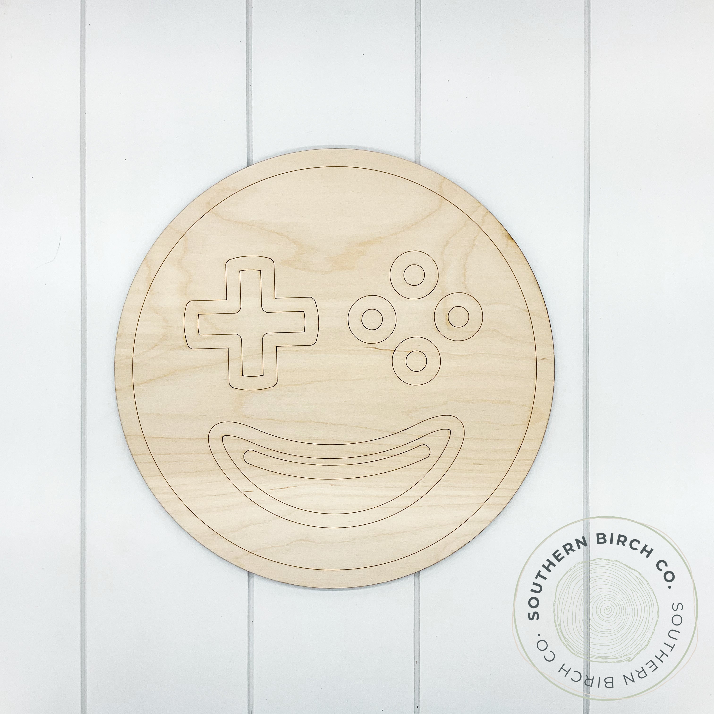 Gamer Smile Etched Round Blank