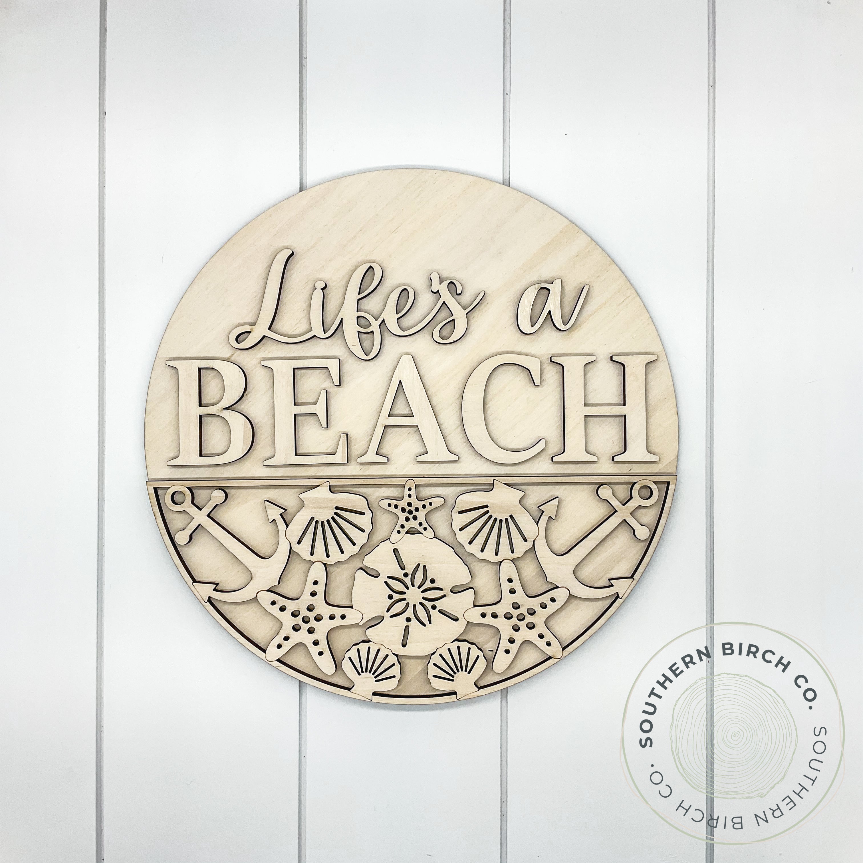Life's A Beach 3D Round Blank