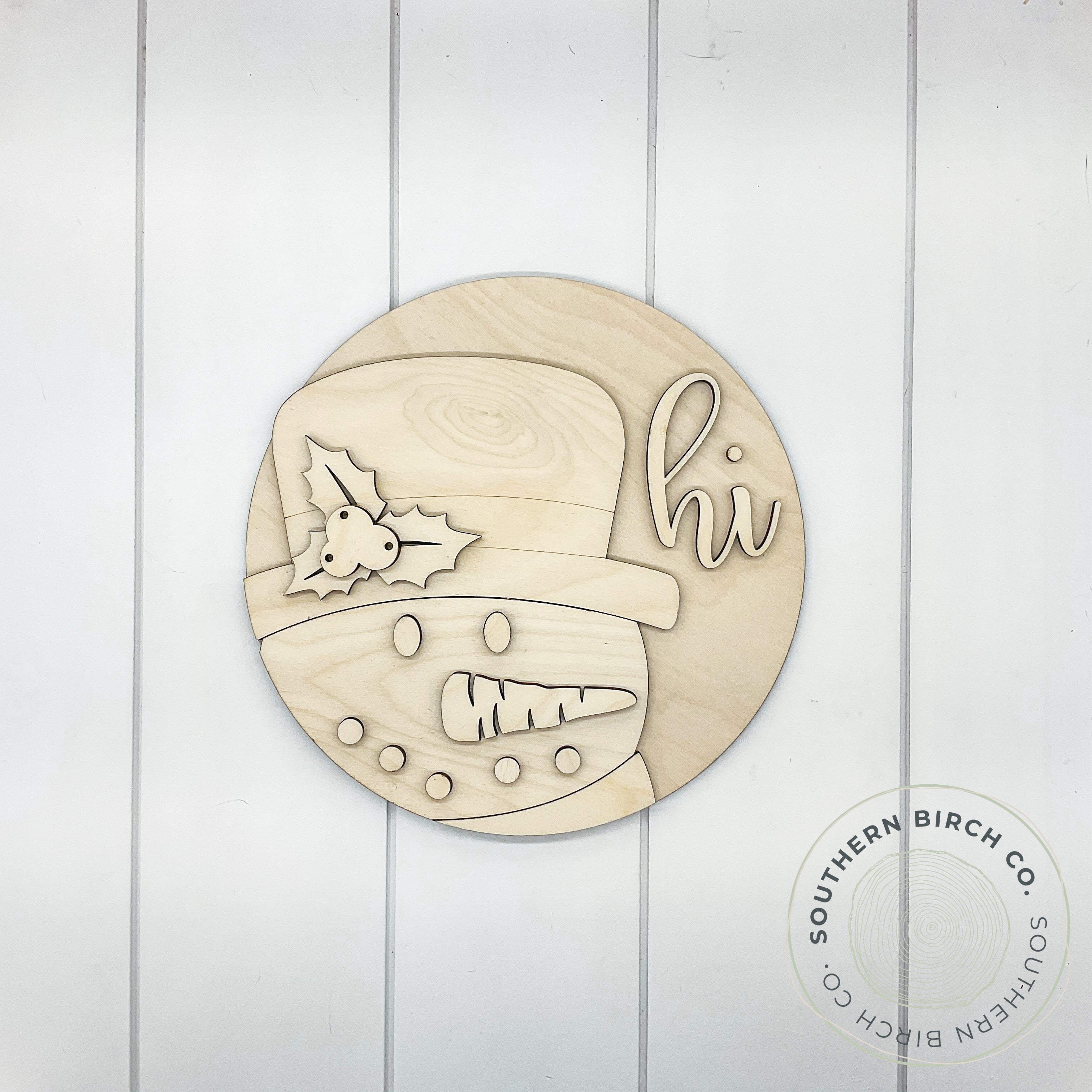 Snowman 3D Round Blank