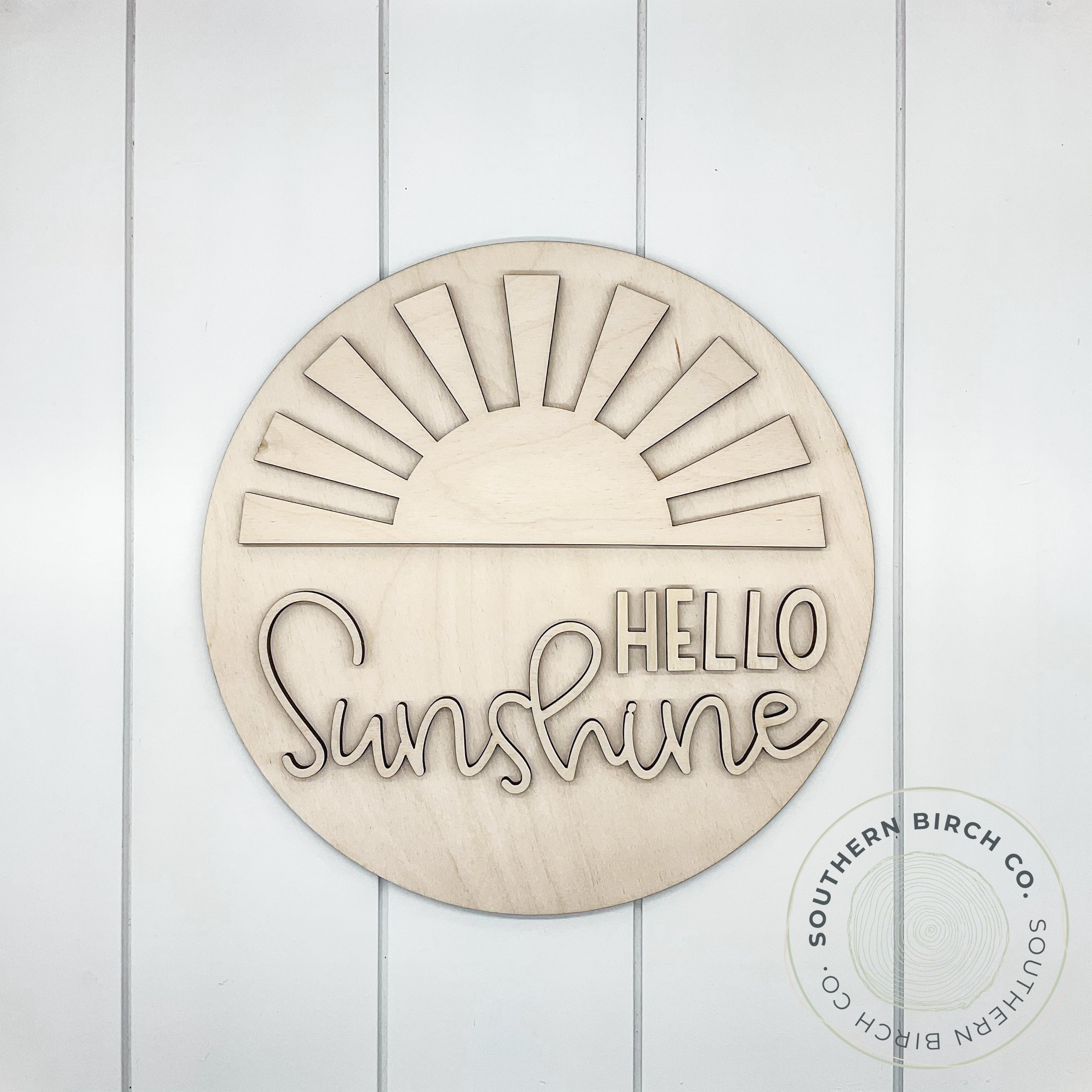 Hello Sunshine 3D Round Blank