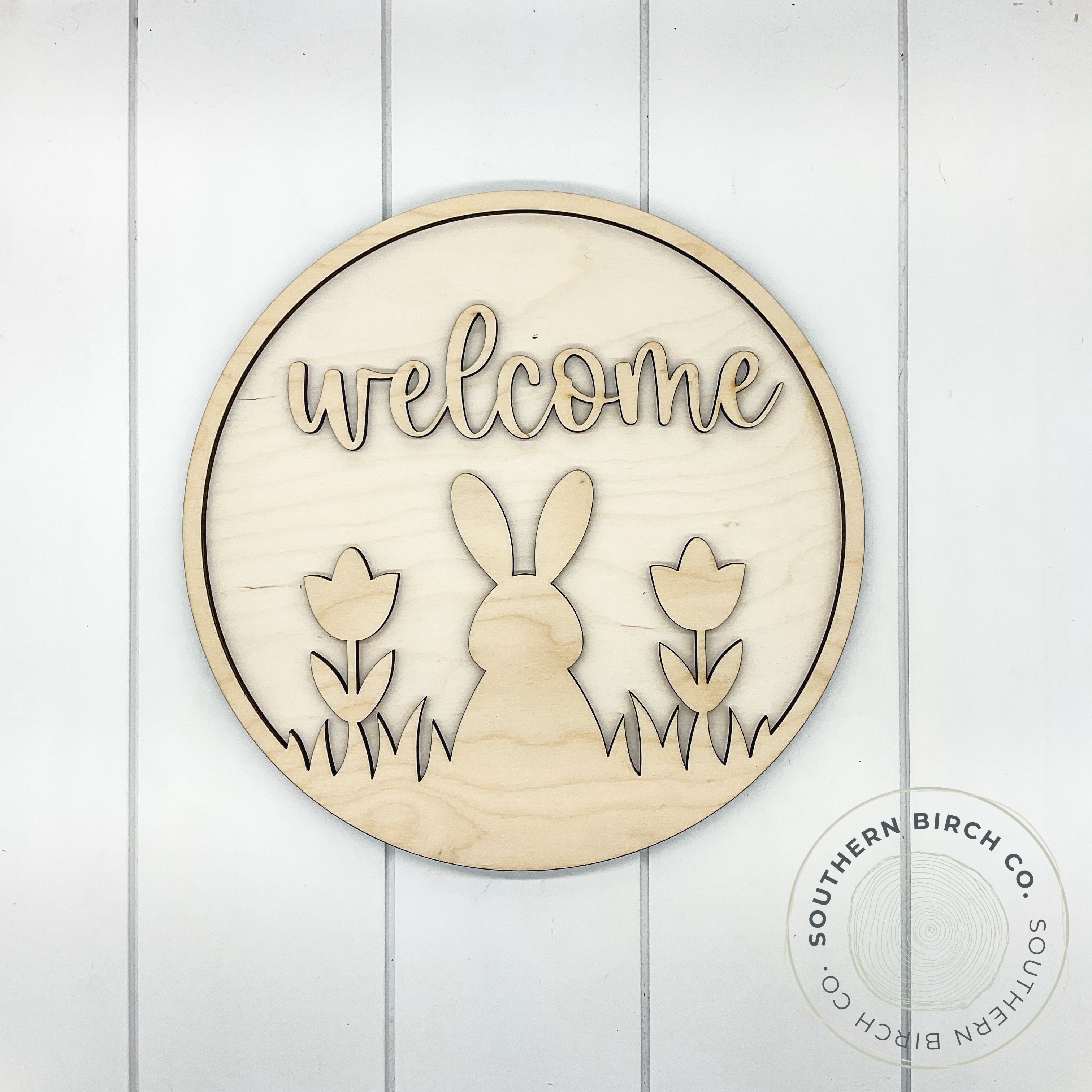 Bunny 3D Round Blank (Welcome)