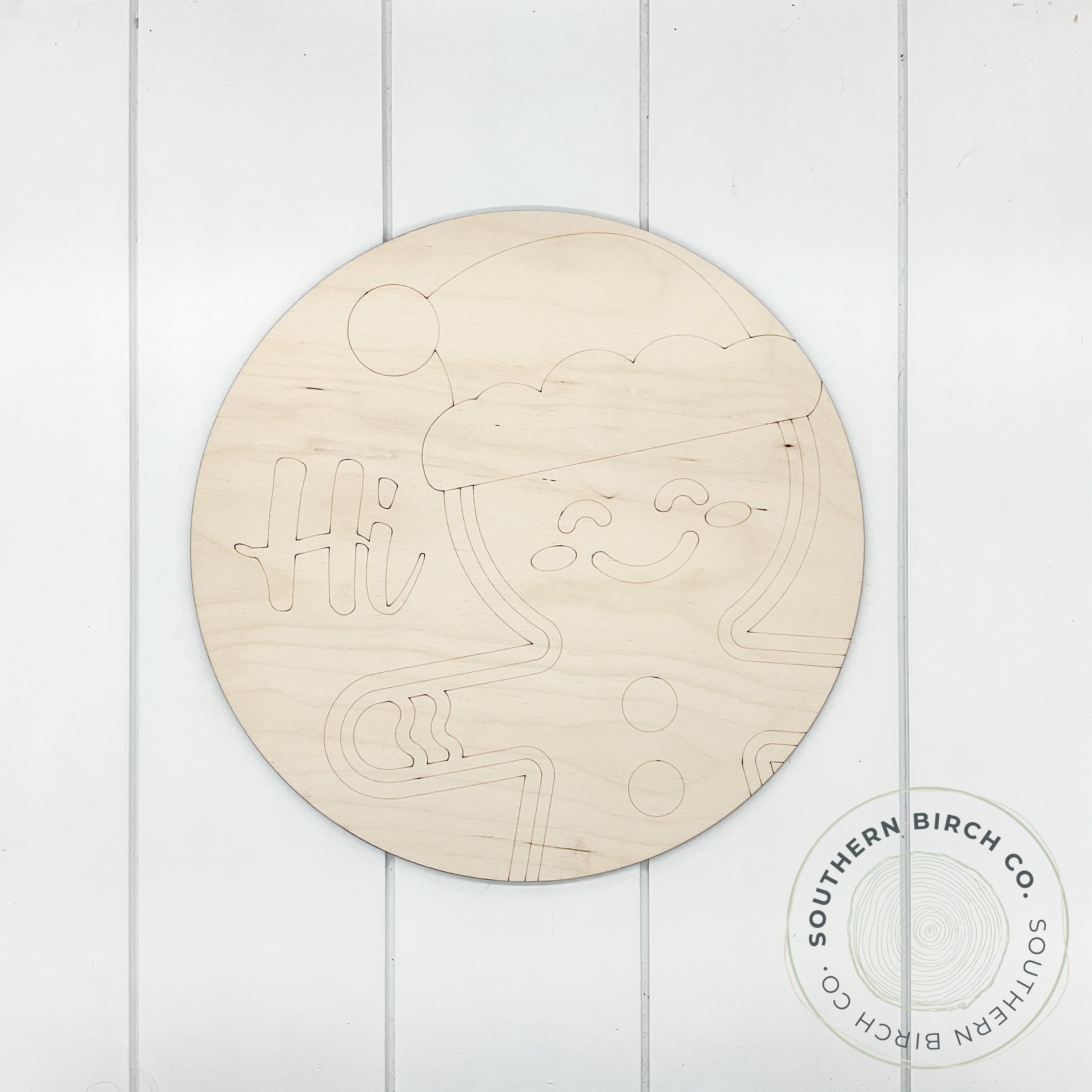 Gingerbread Man Etched Round Blank