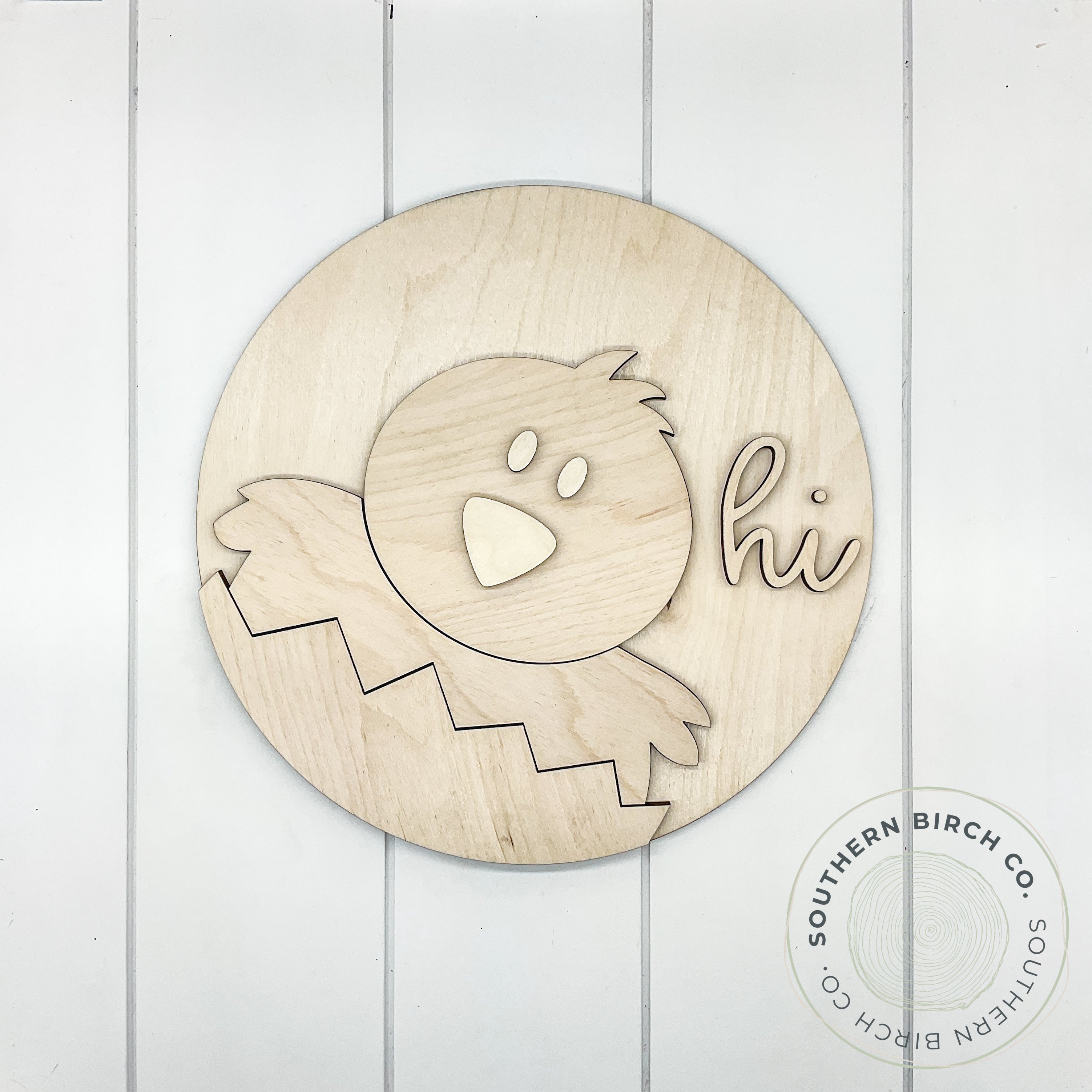 Chick in Egg 3D Round Blank