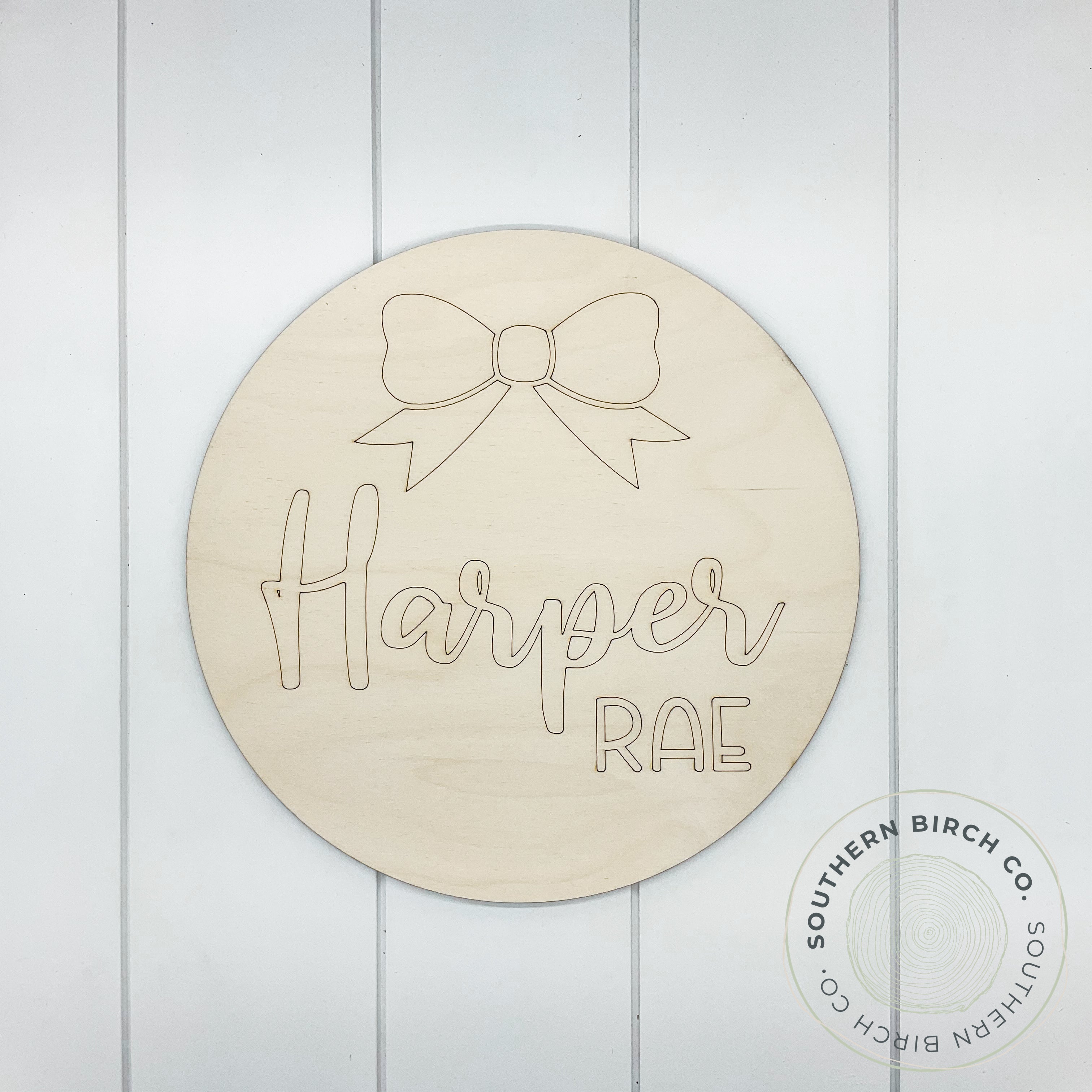Personalized Name Sign Blank (Bow)