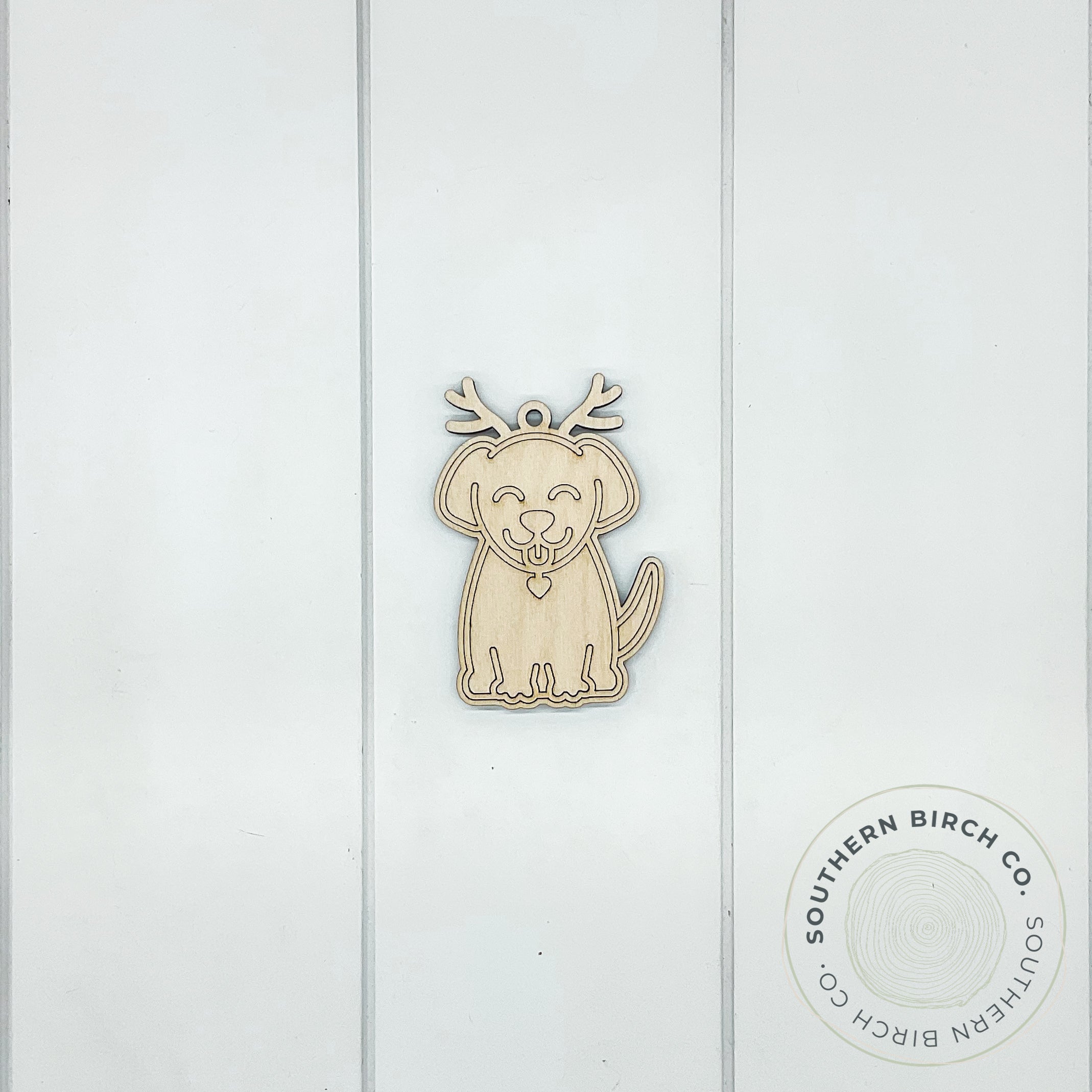 Dog Ornament (Antlers)