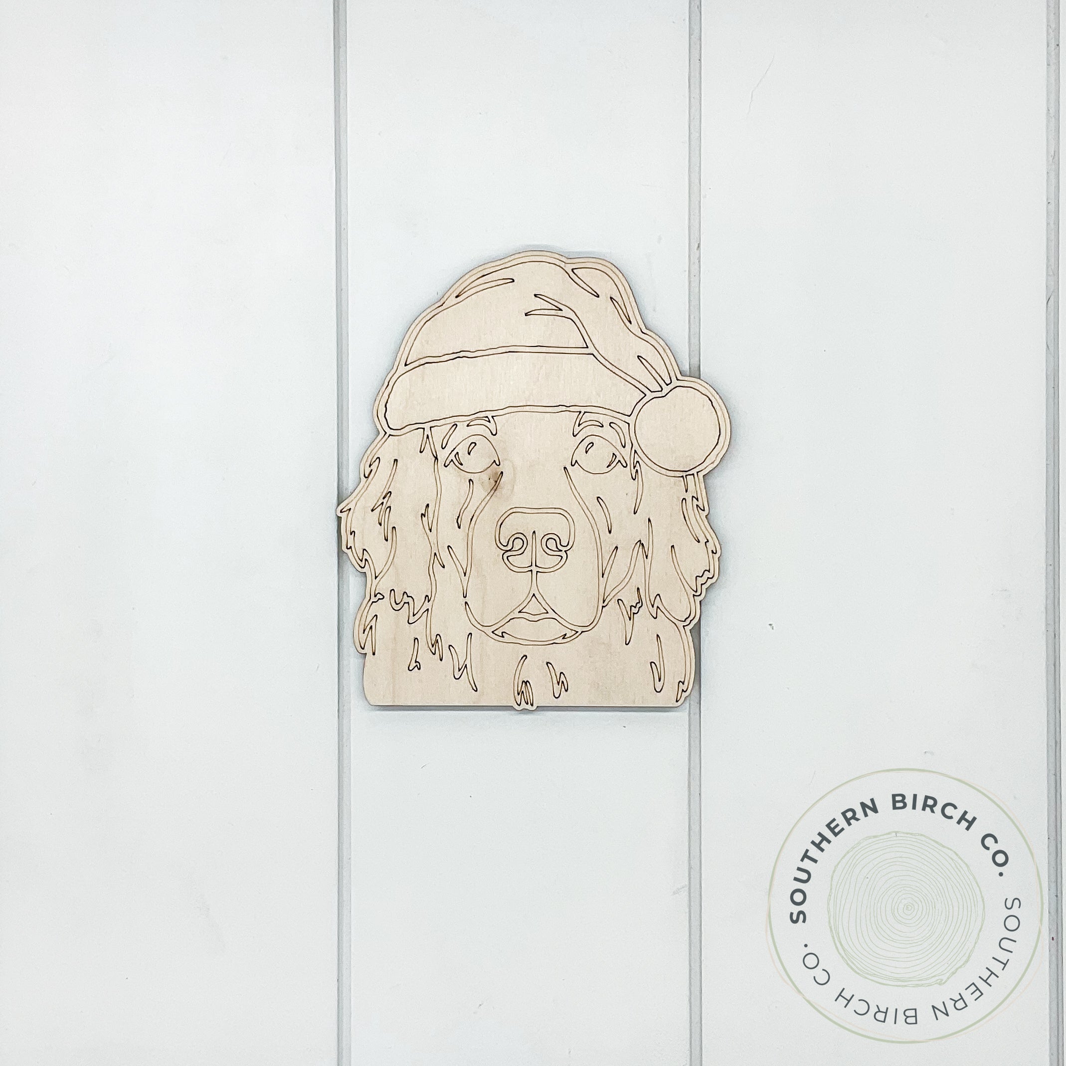 Dog Blank (Golden Retriever Santa Hat)