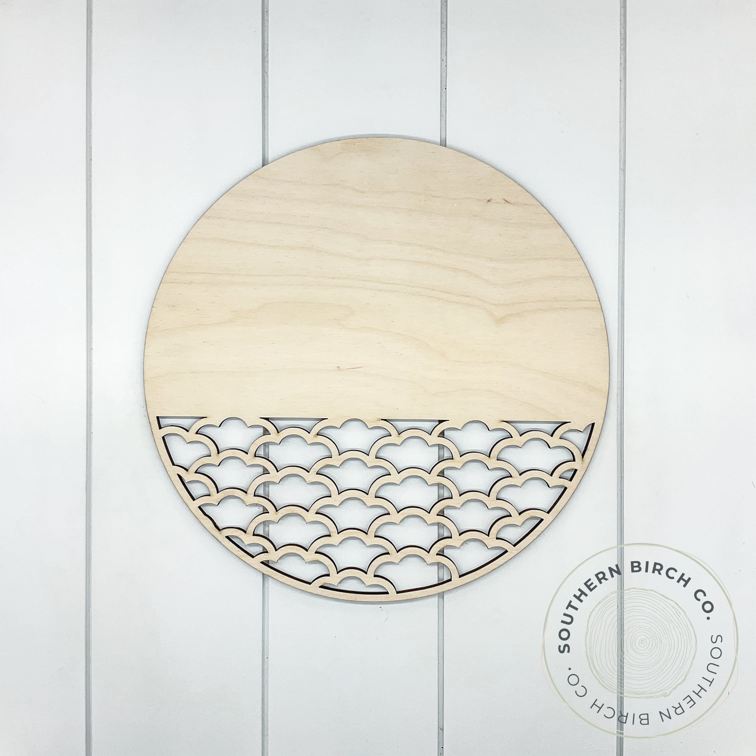Round Cutout Blank (Clouds)