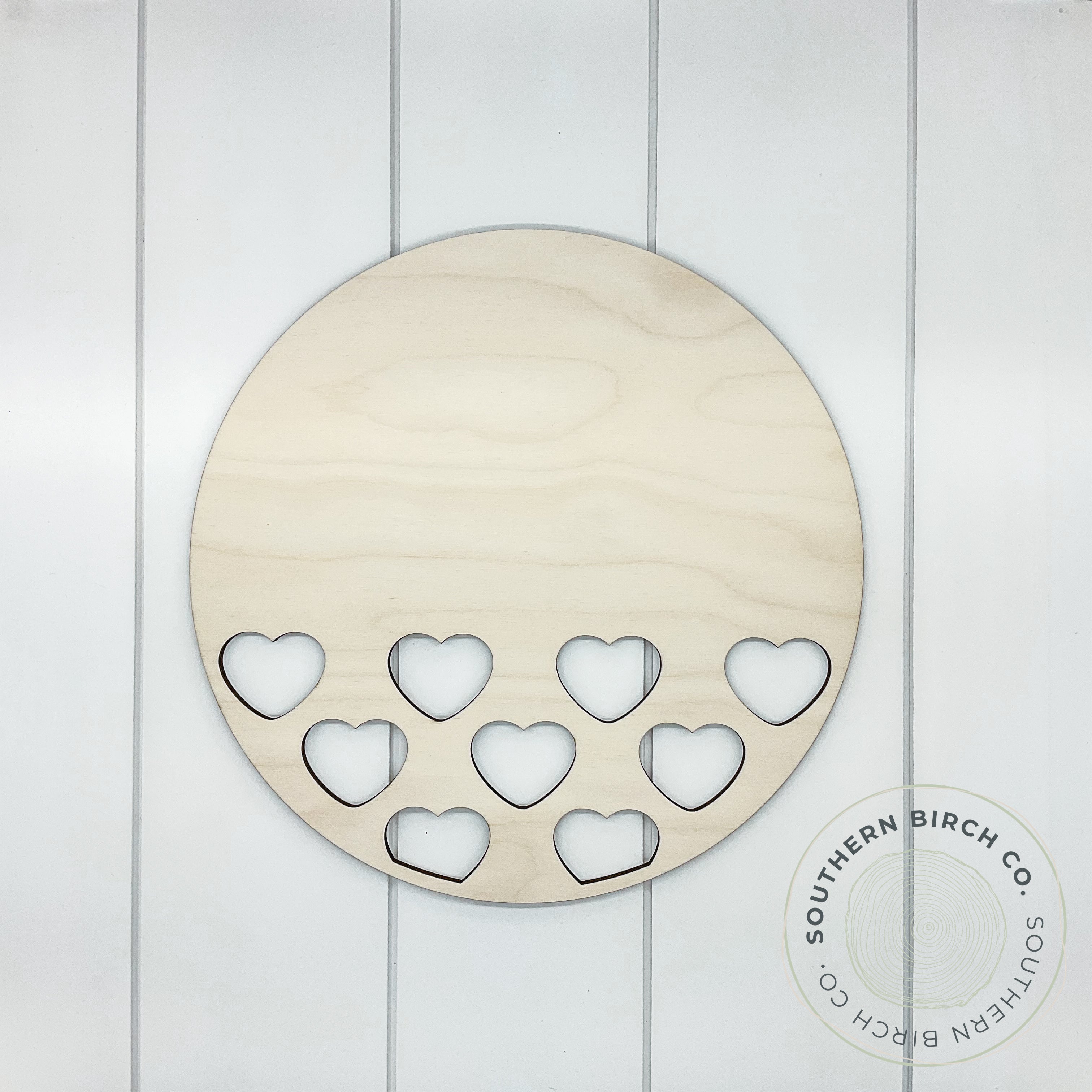 Round Cutout Blank (Large Hearts)