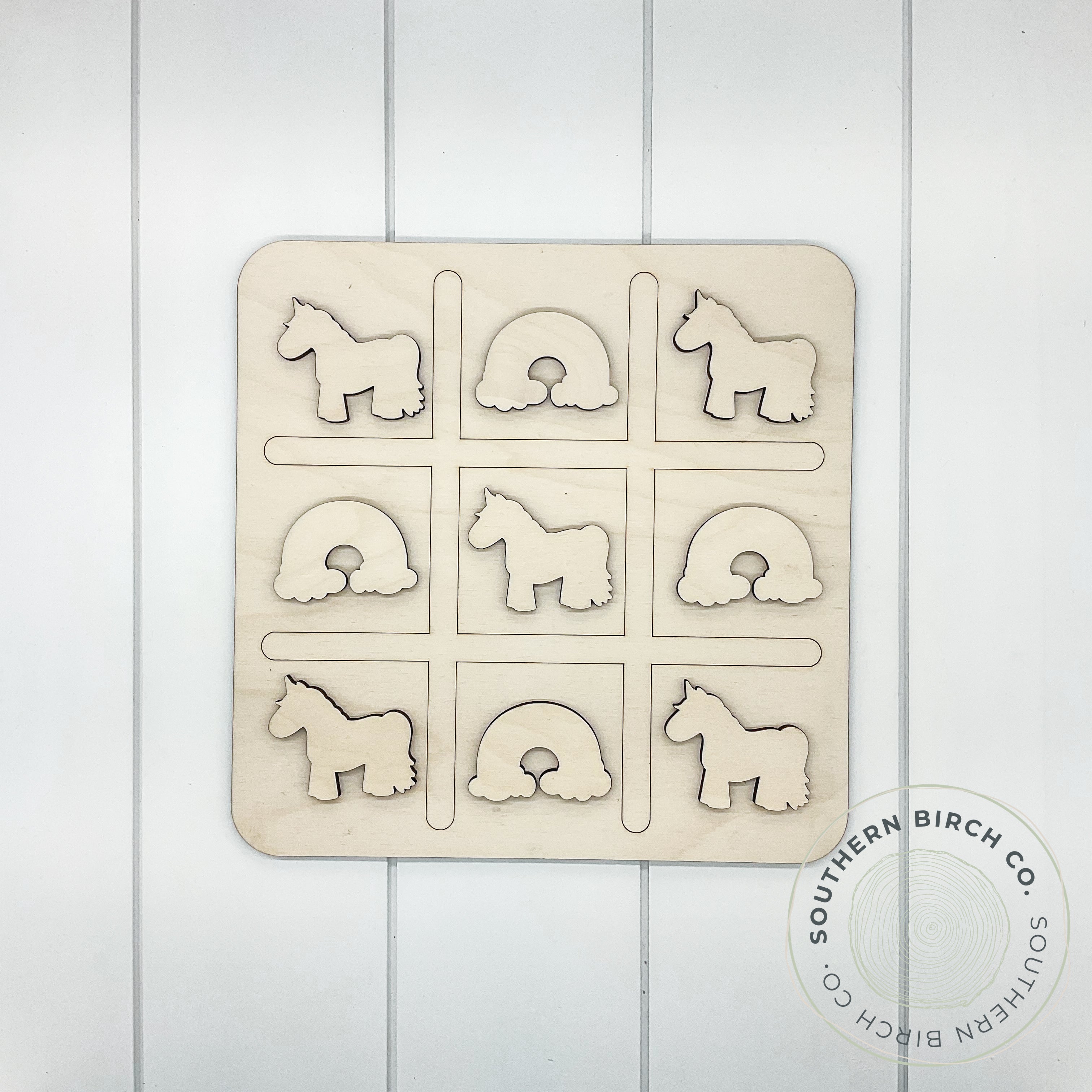 Tic Tac Toe Game (Unicorn/Rainbow)