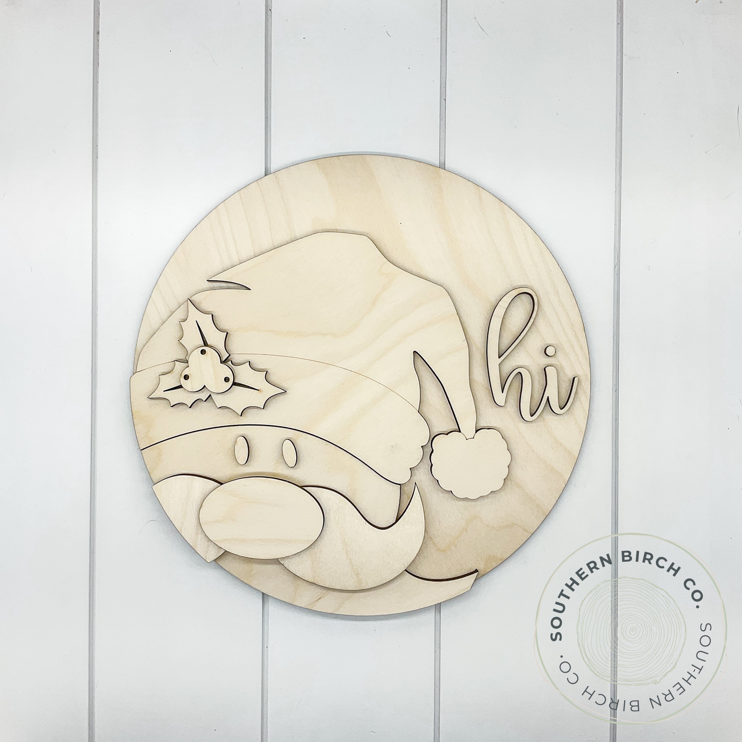 Santa 3D Round Blank