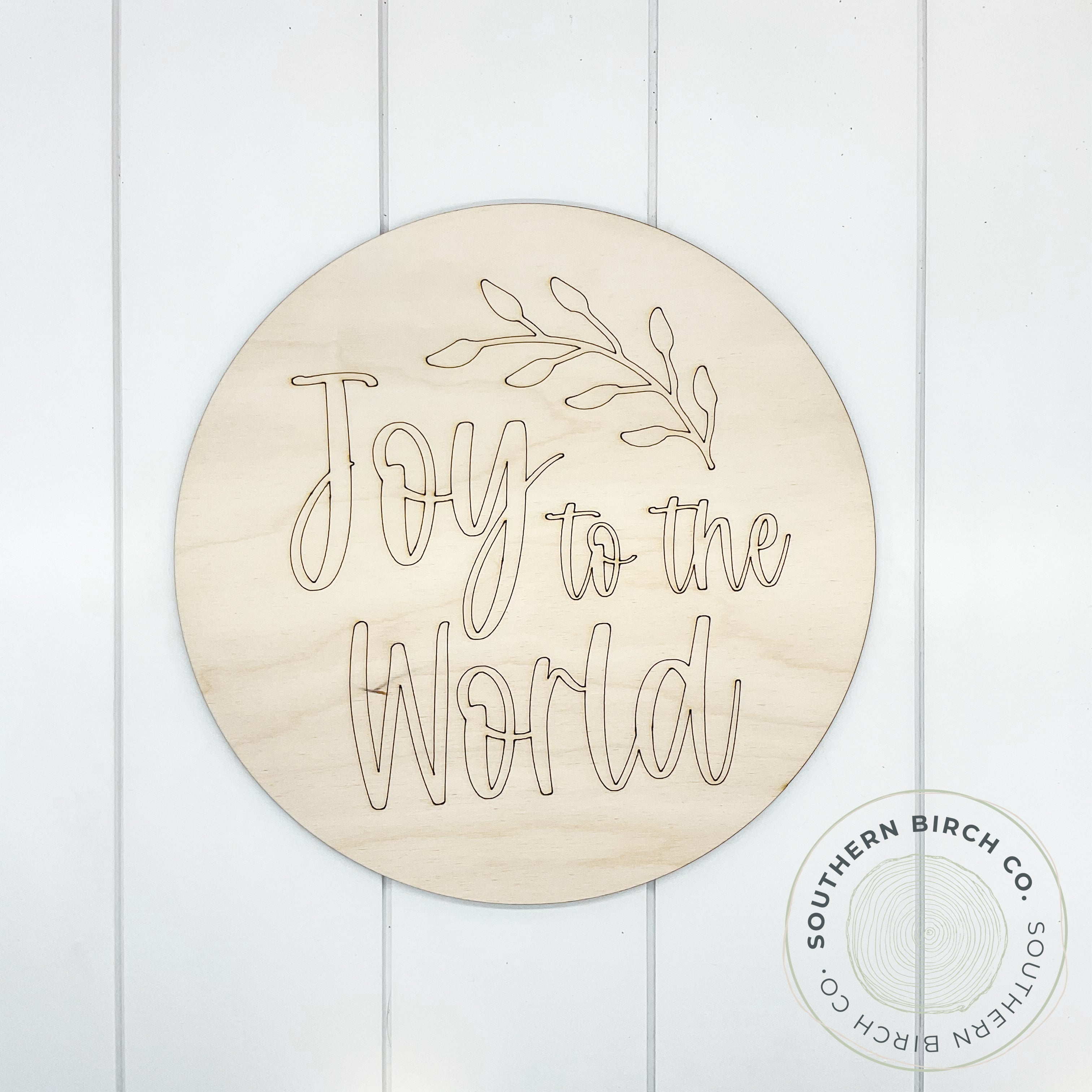 Joy To The World Etched Round Blank