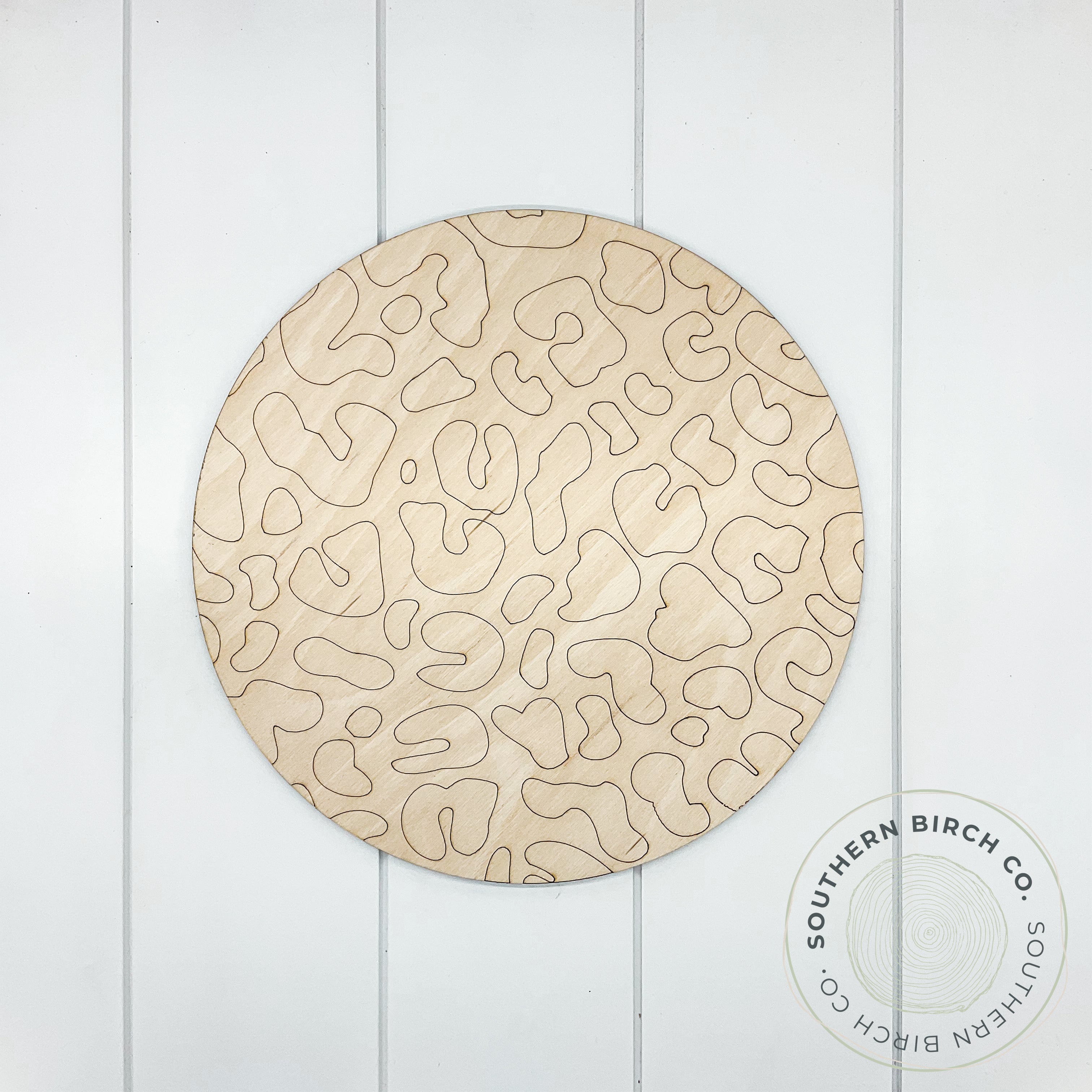Cheetah Print Etched Round Blank