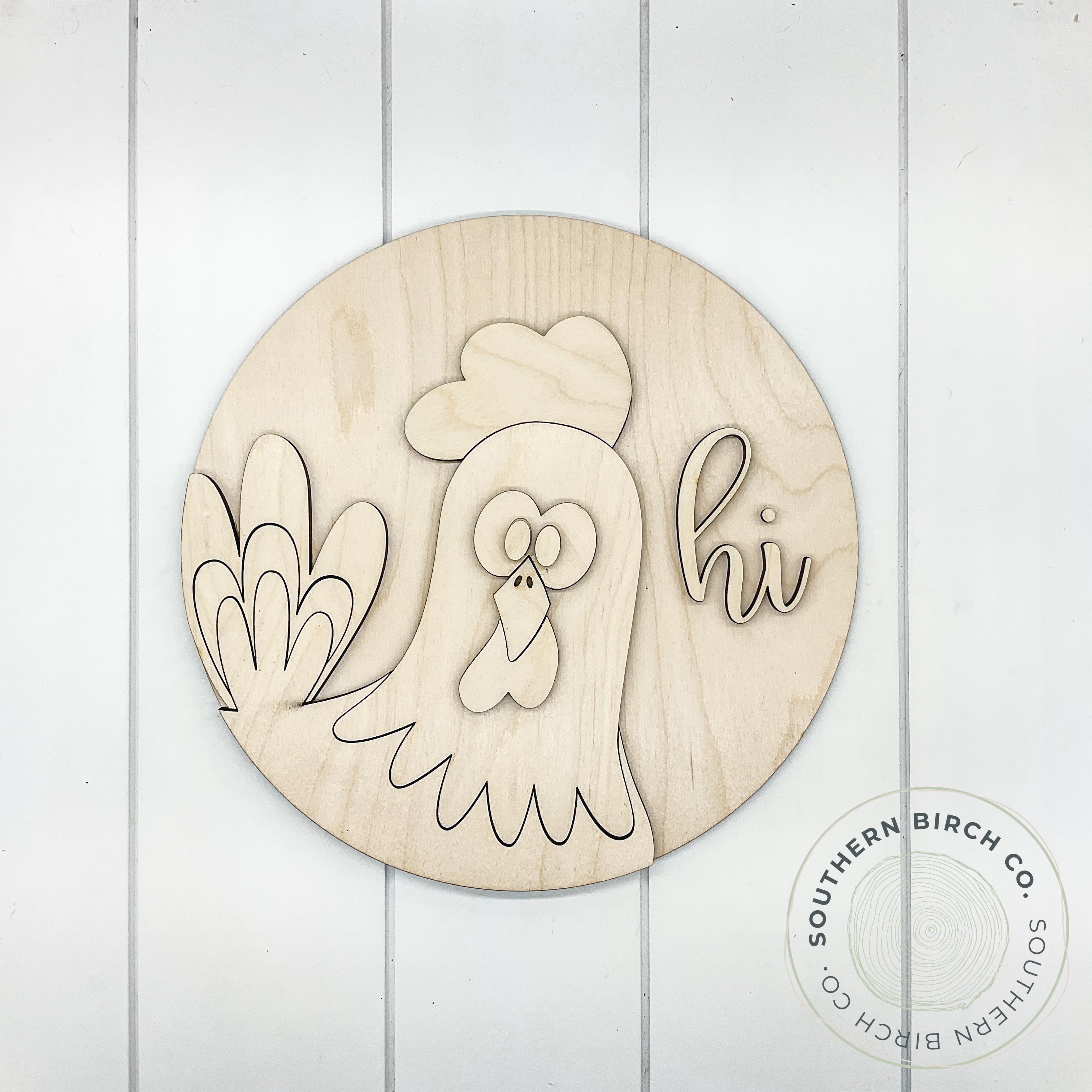 Chicken 3D Round Blank