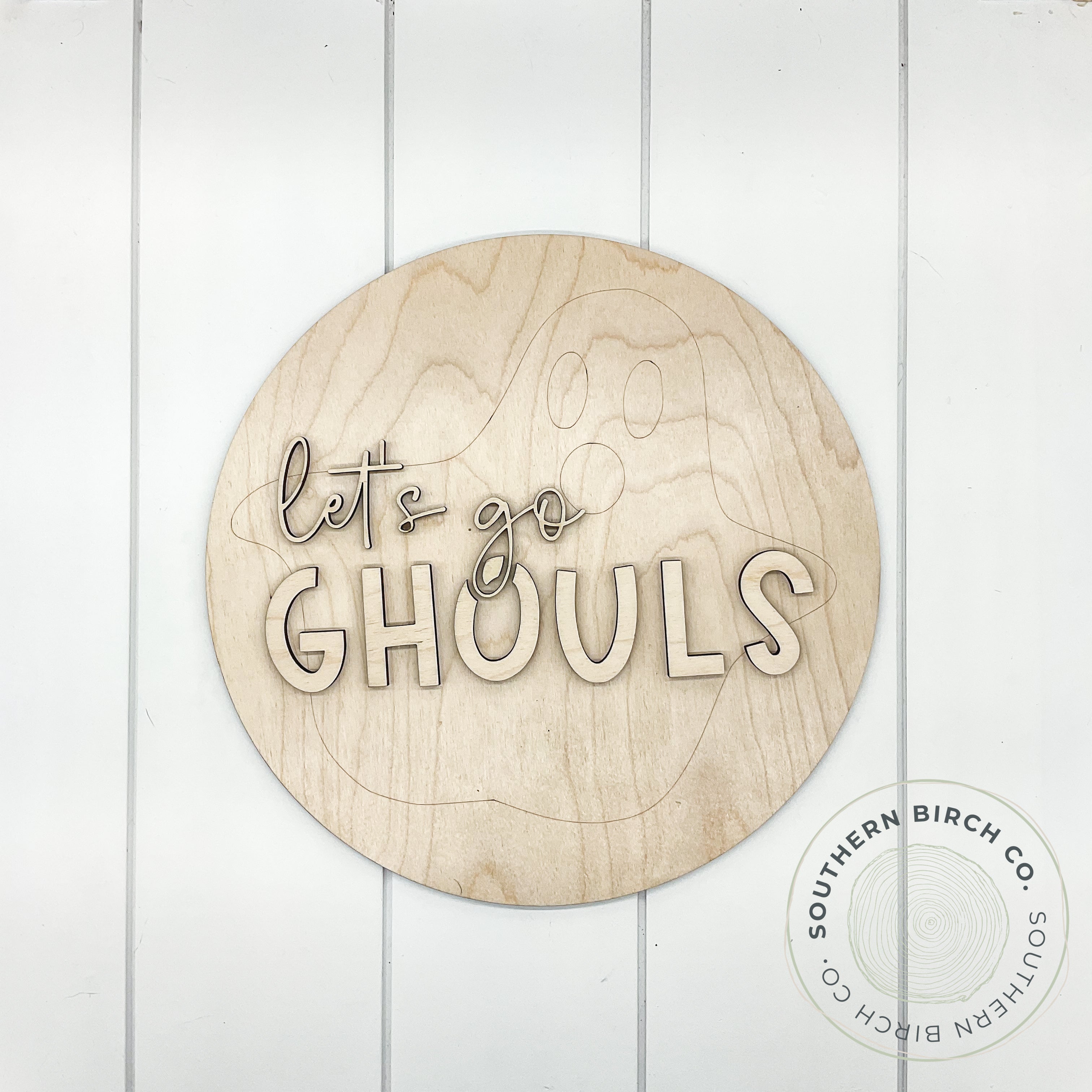 Let’s Go Ghouls 3D Round Blank