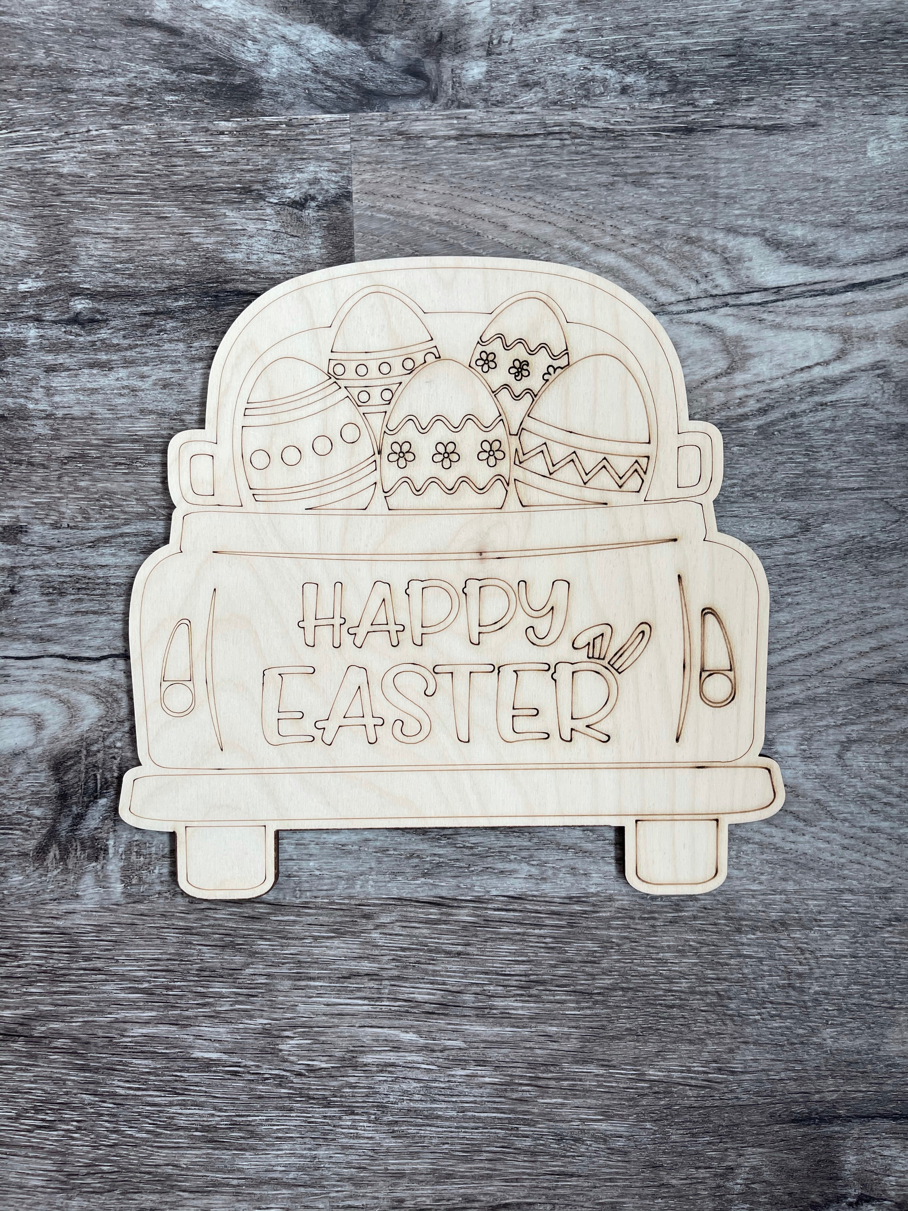 Happy Easter Truck Blank