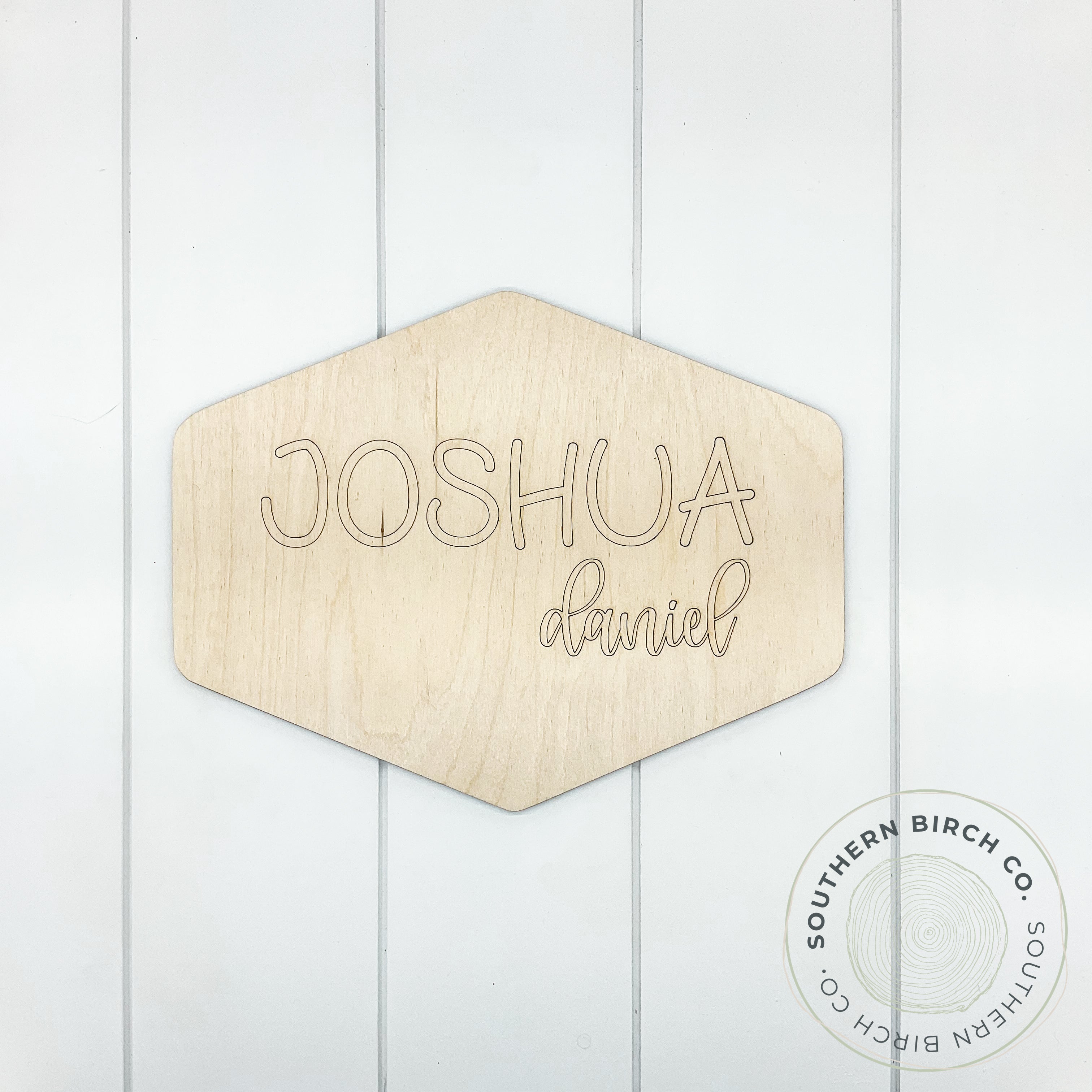 Personalized Name Sign Blank (Rounded Hexagon)