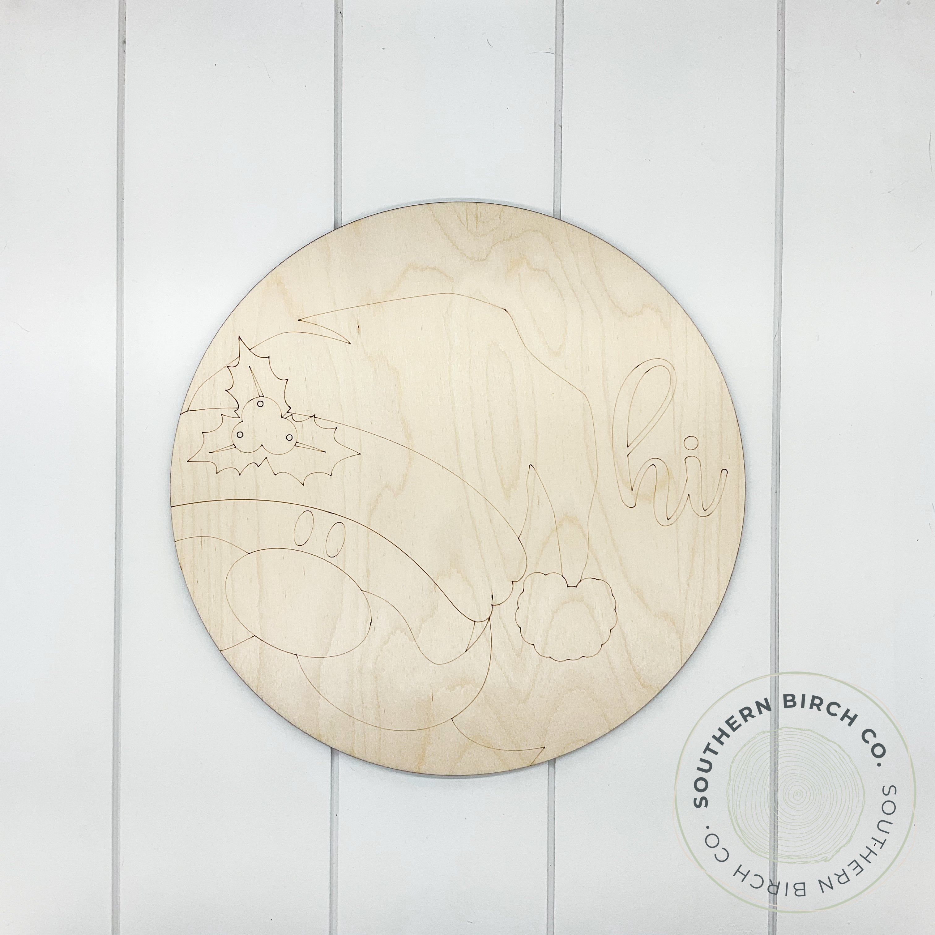 Santa Etched Round Blank