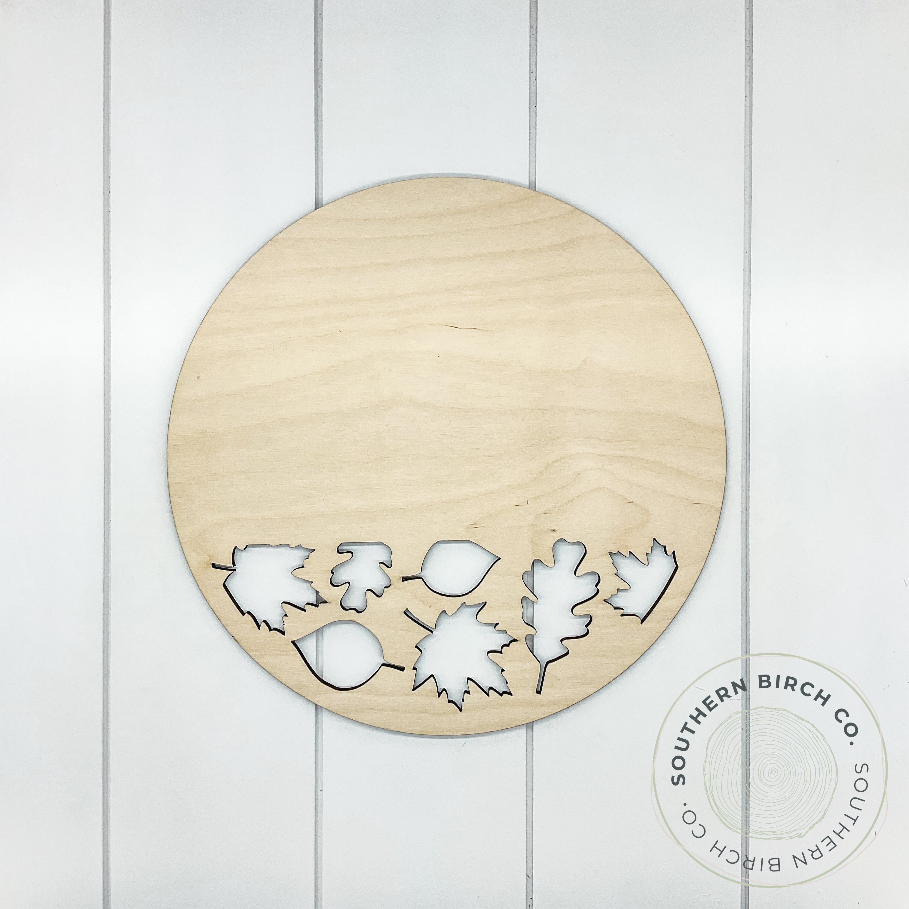 Round Cutout Blank (Autumn Leaves)