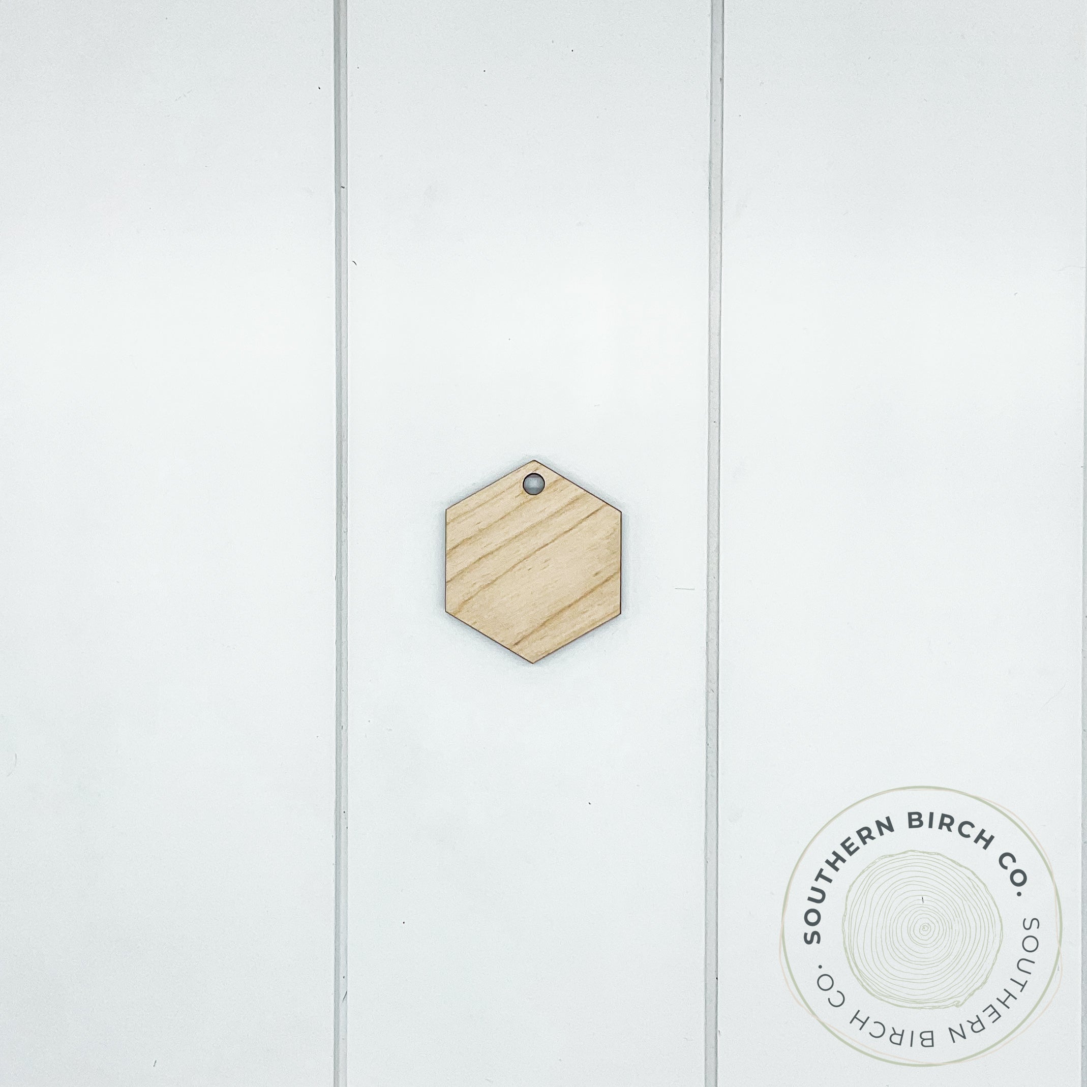 2.5" Hexagon Key Ring Blank