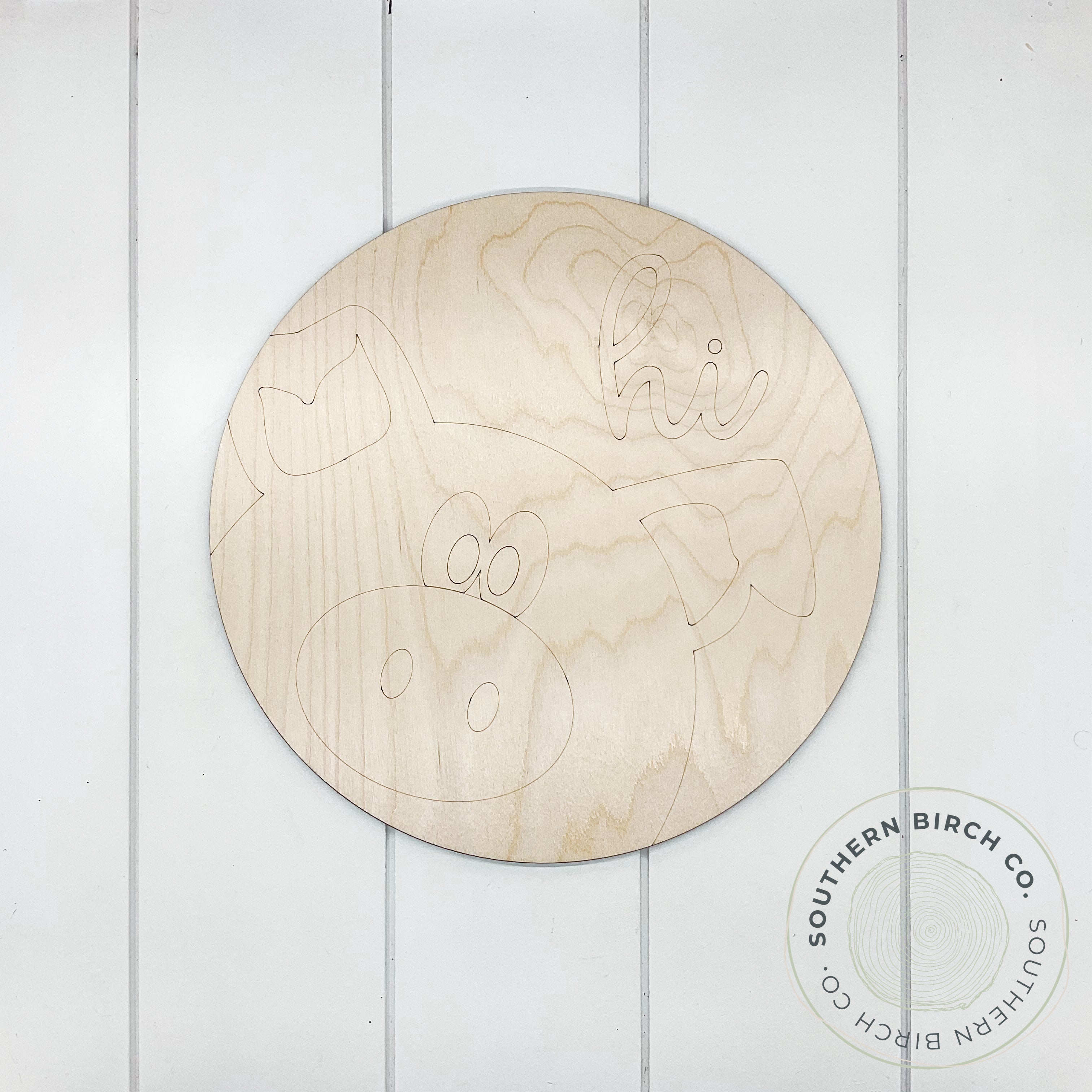 Pig Etched Round Blank