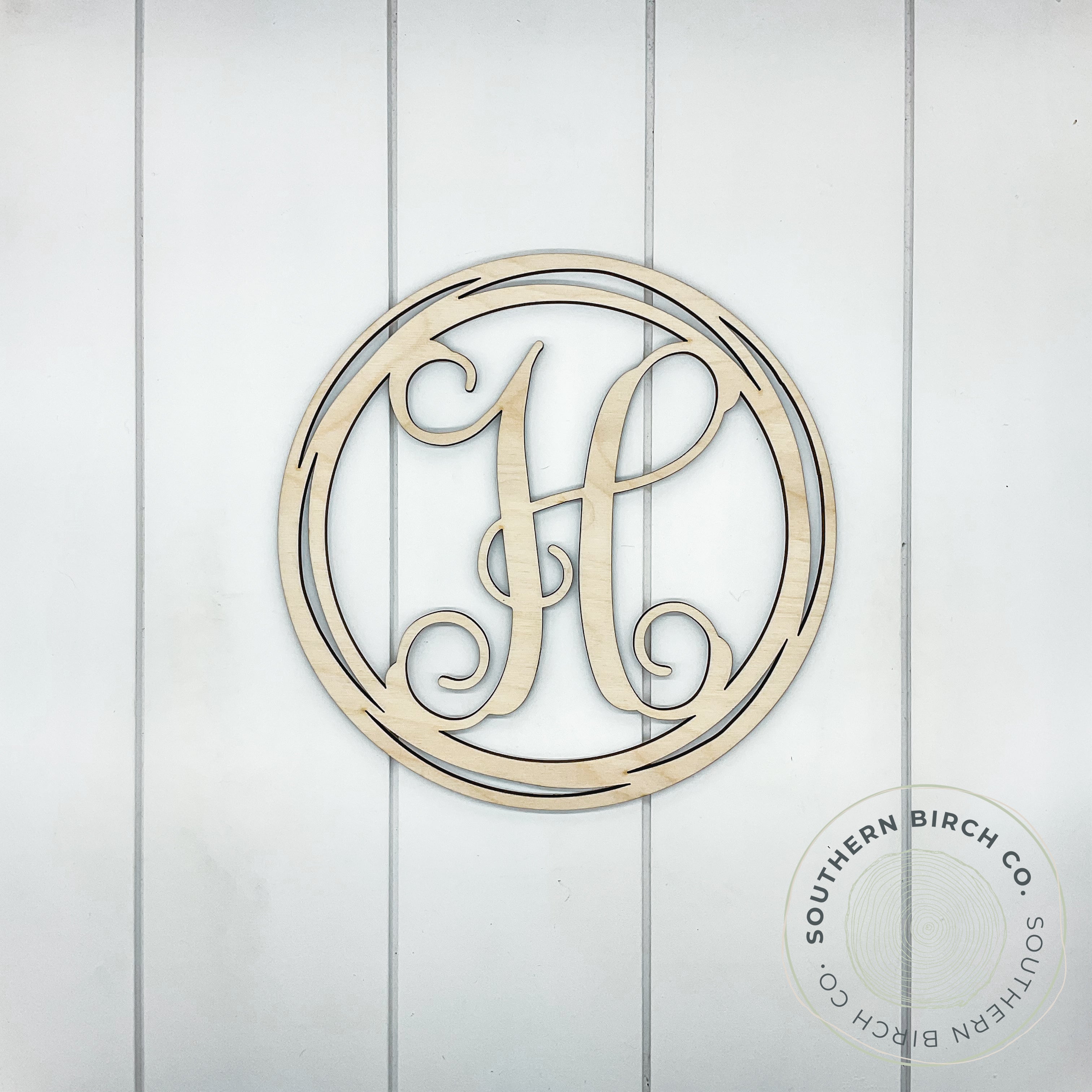 Interlocking Circle Vine Monogram Blank