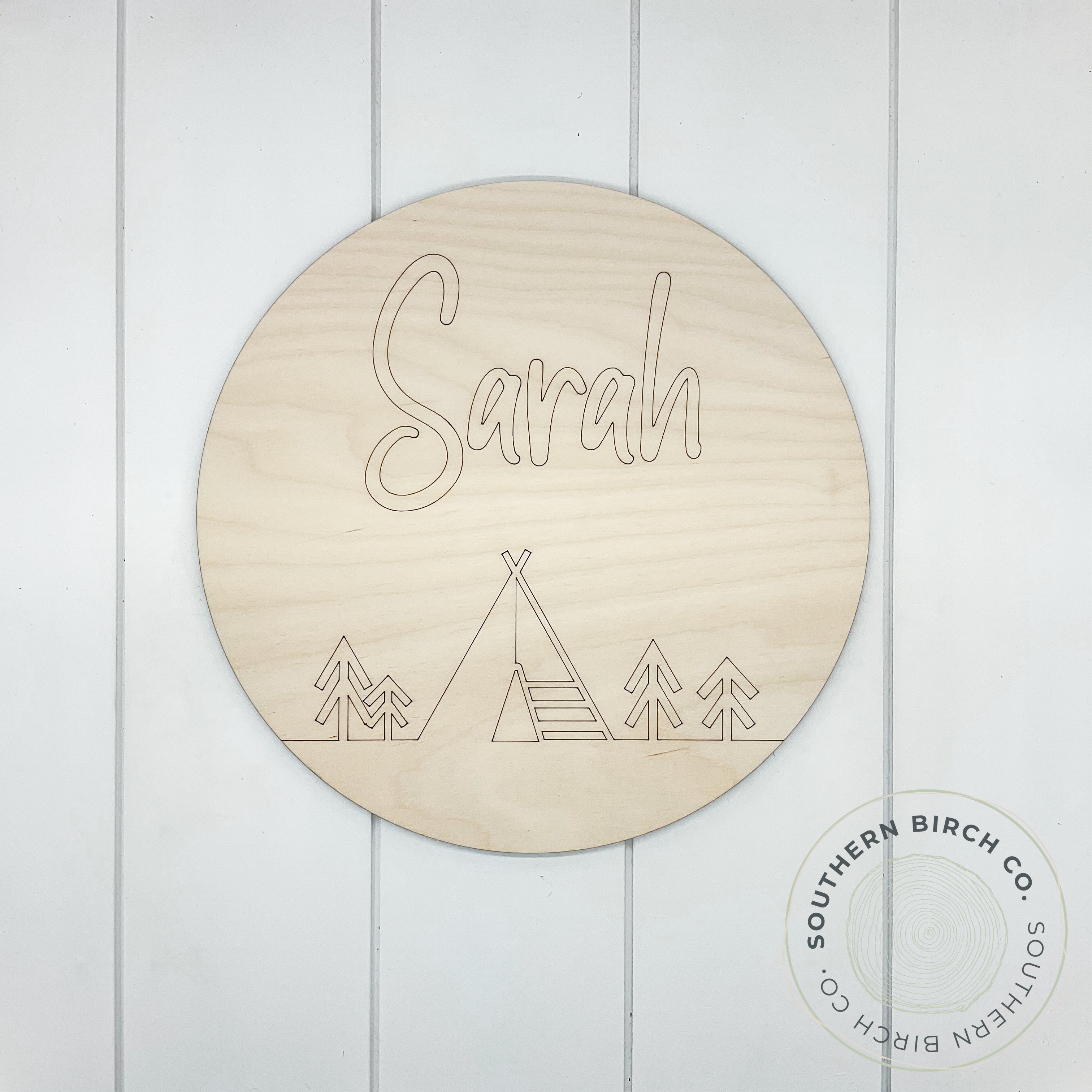 Personalized Name Sign Blank (Camp)