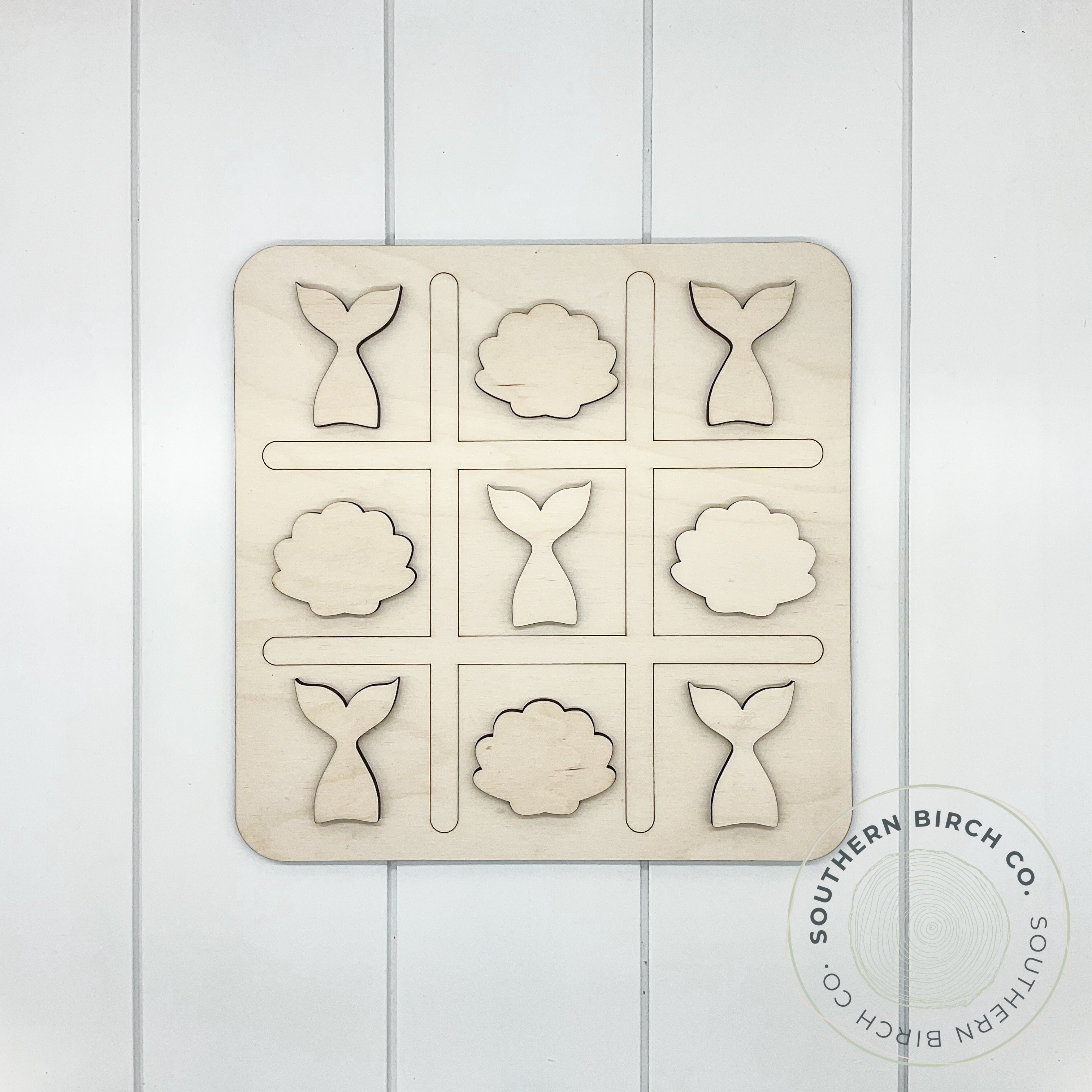 Tic Tac Toe Game (Mermaid Tail/Sea Shell)
