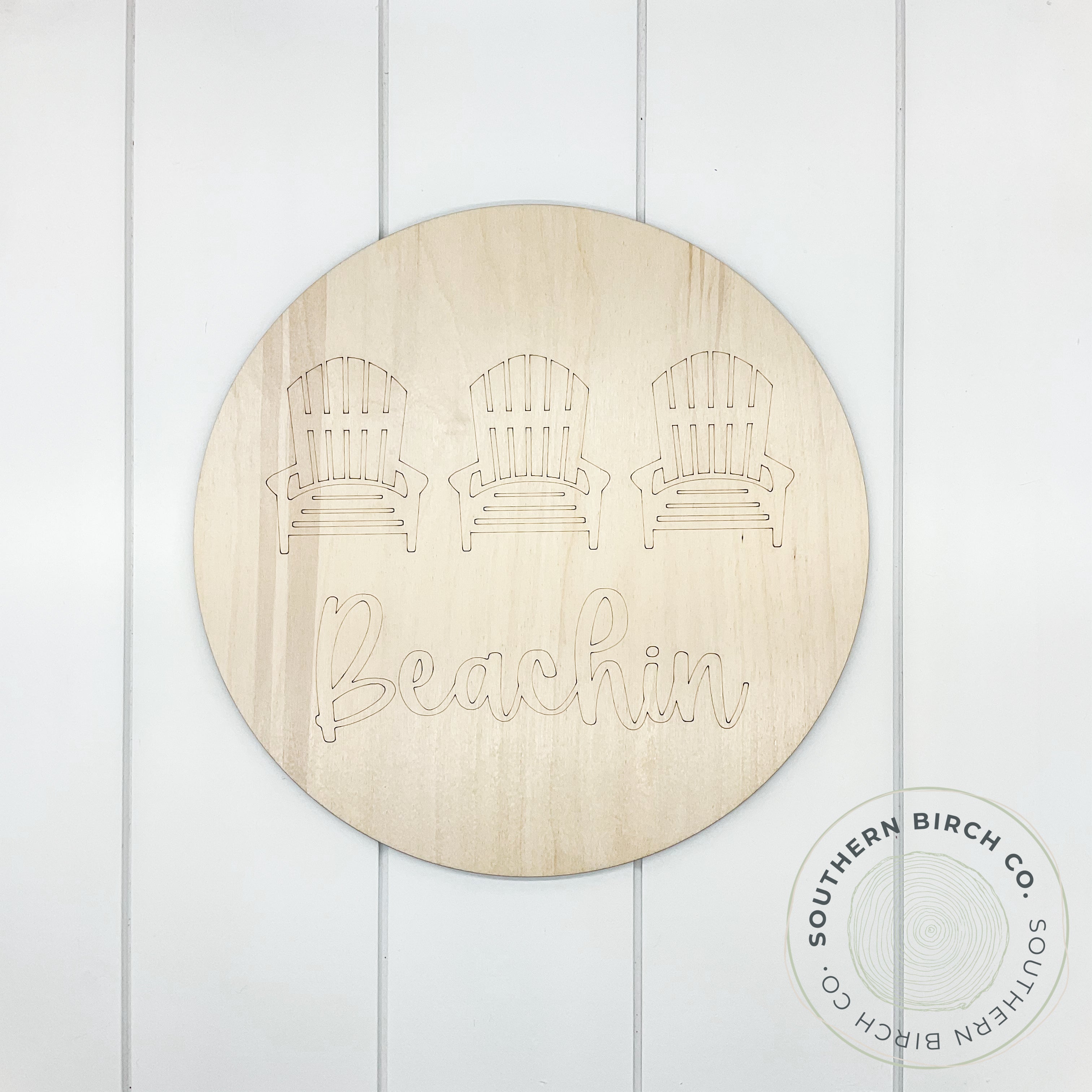 Beachin Etched Round Blank