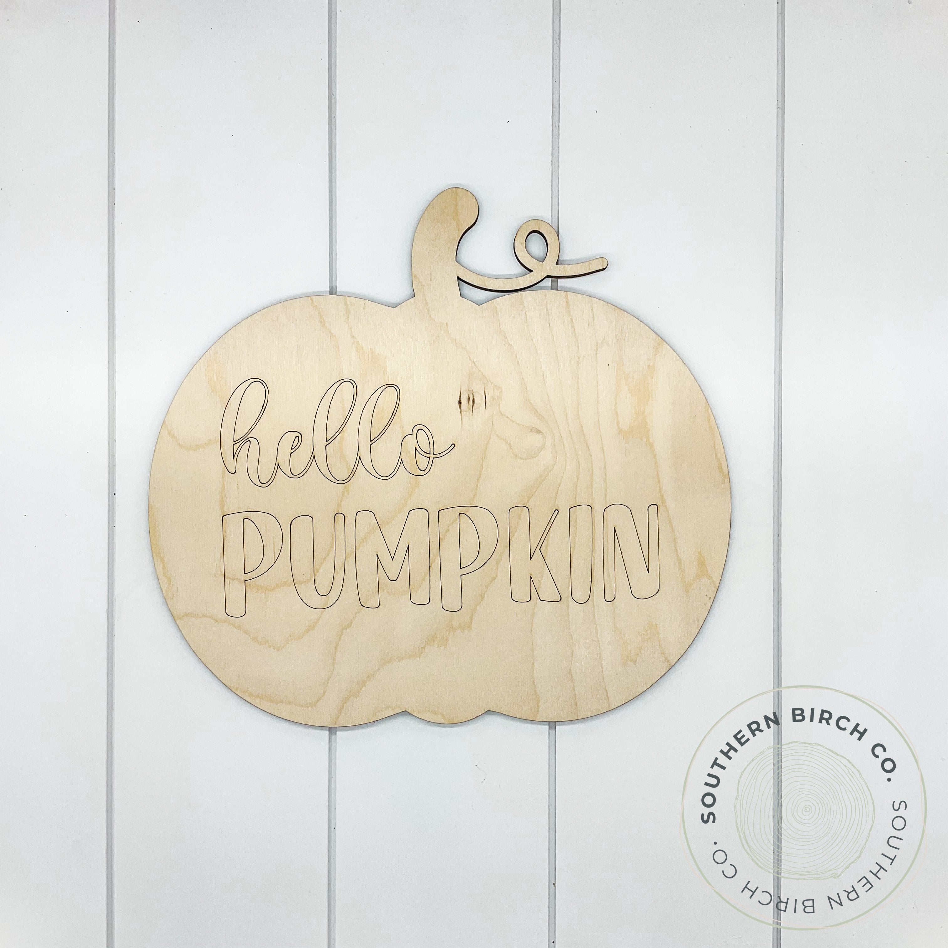 Hello Pumpkin Etched Pumpkin Blank