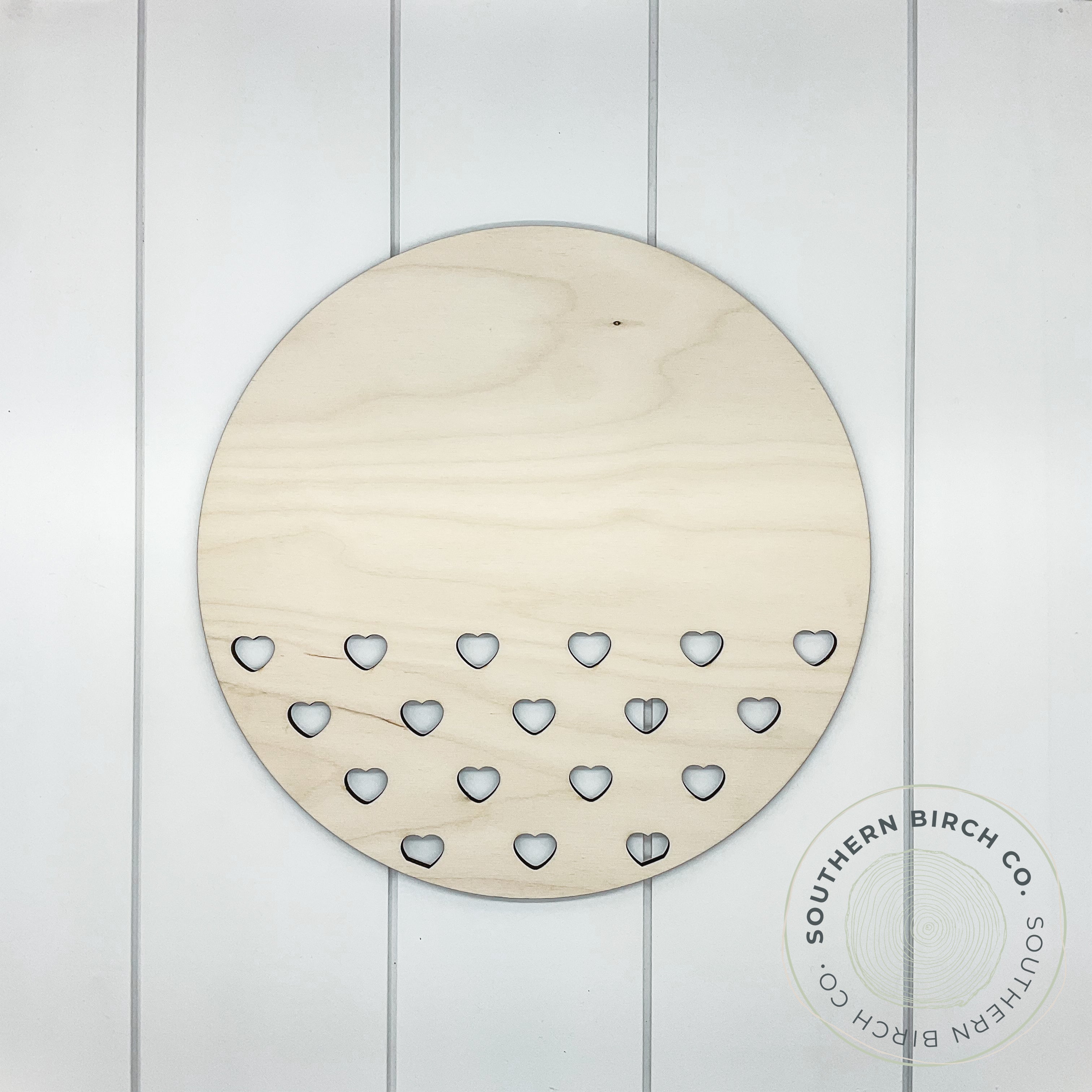 Round Cutout Blank (Small Hearts)