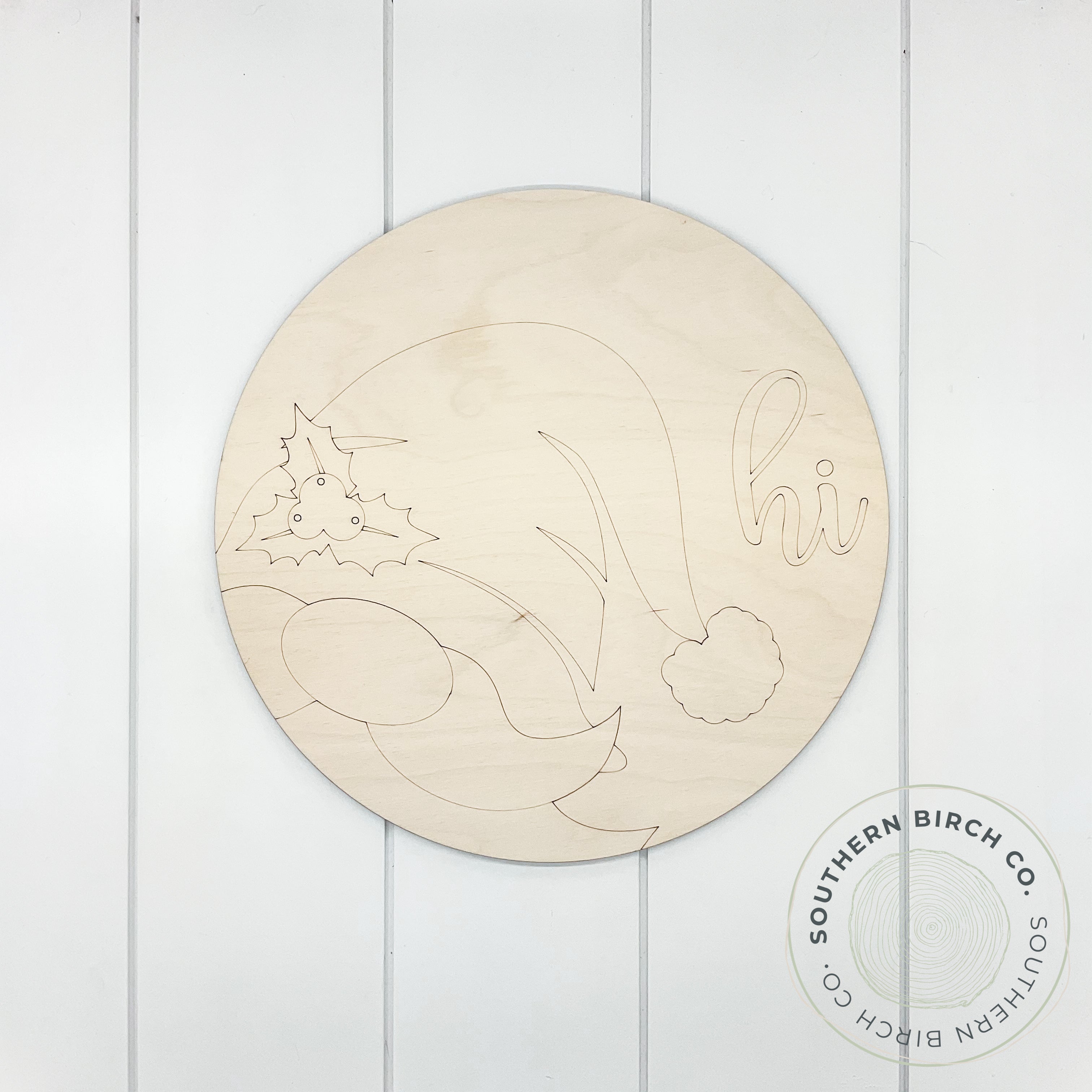 Gnome Etched Round Blank