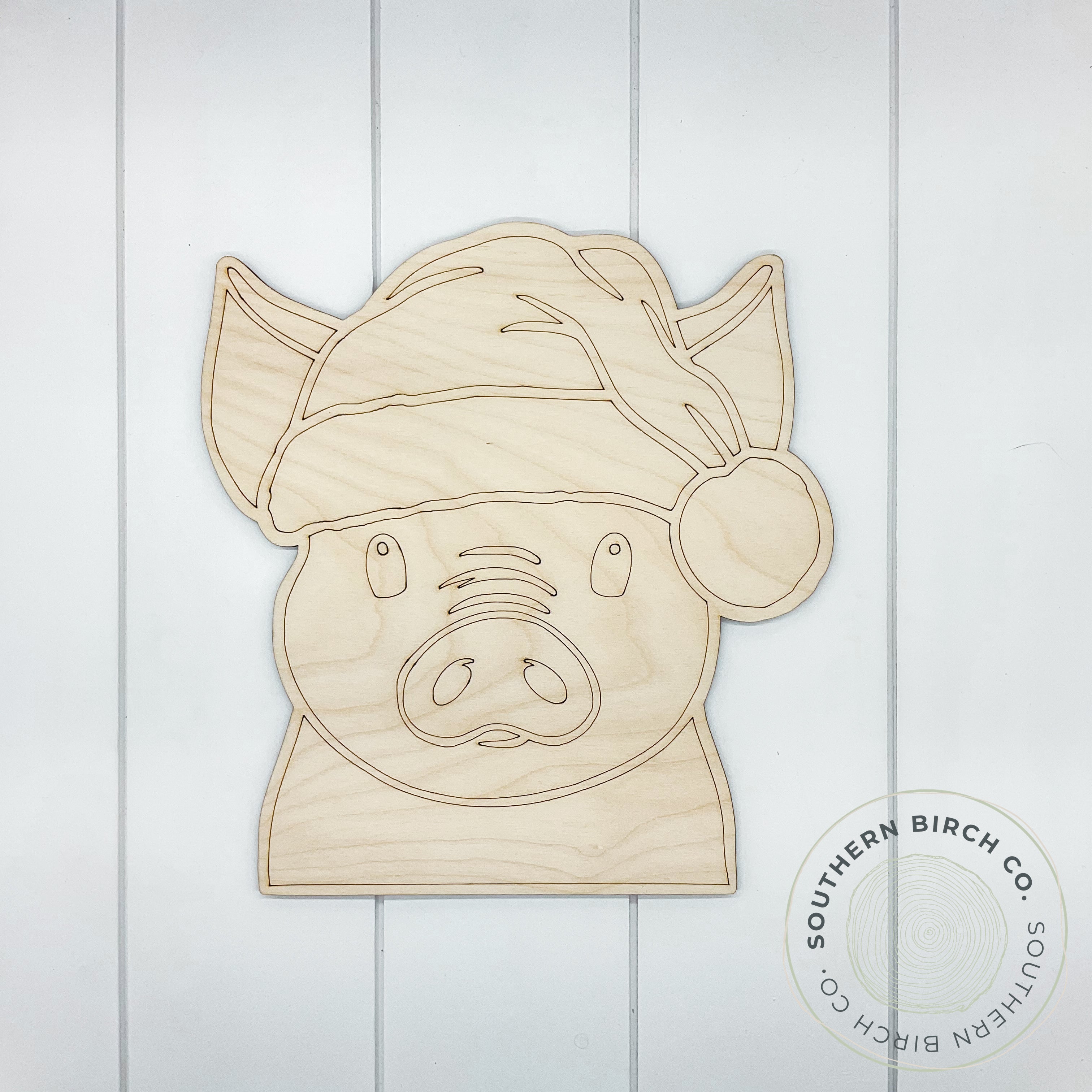 Pig Blank (Santa Hat)