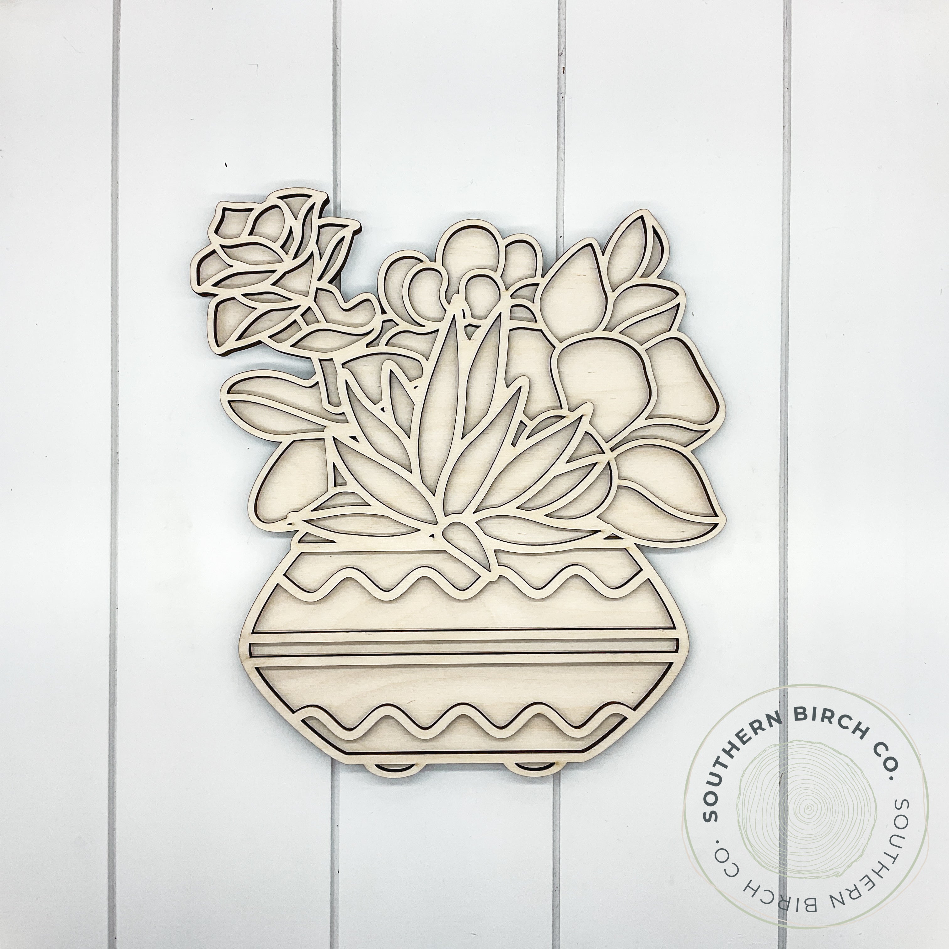 Succulent 3D Blank (Round Pot)