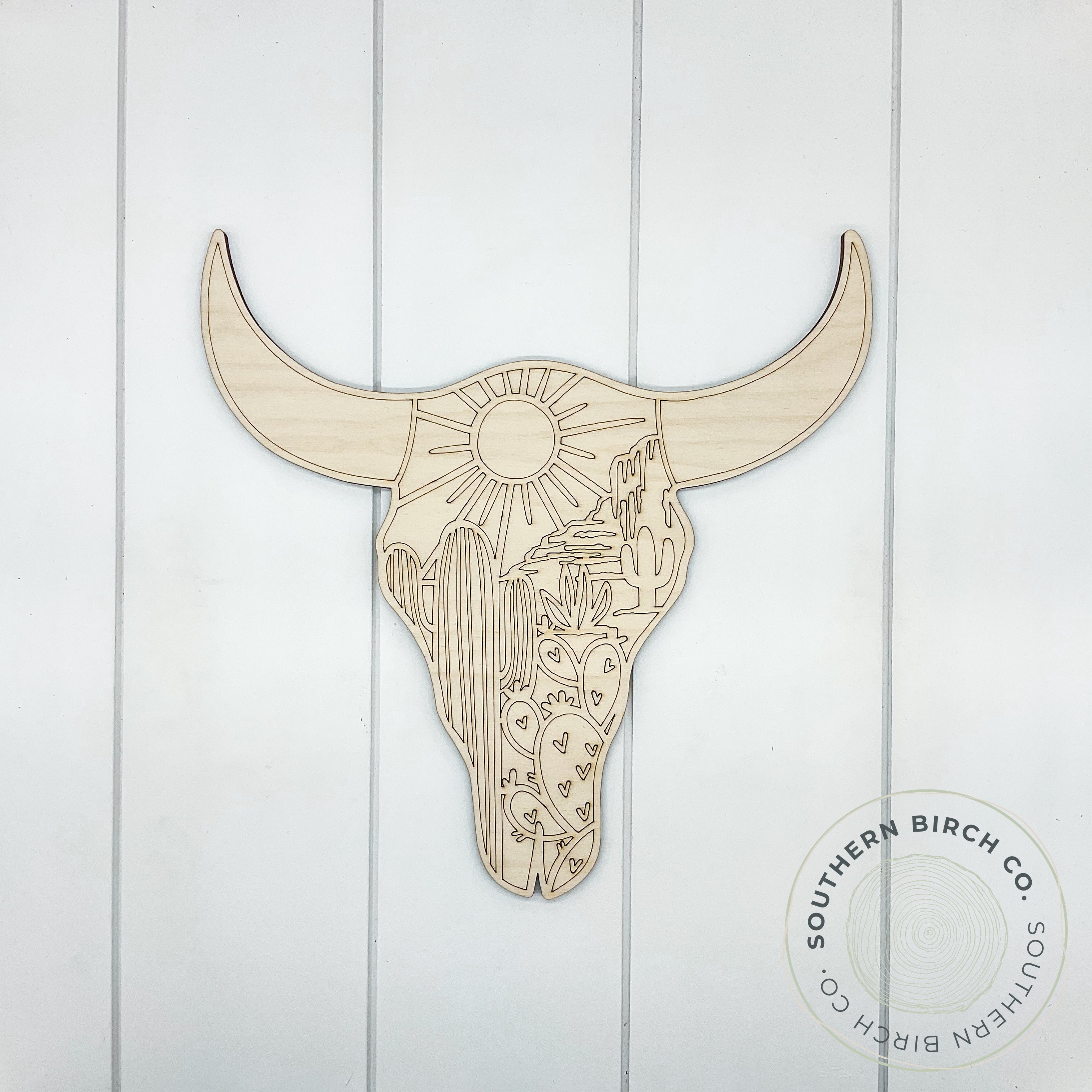 Cow Skull Blank (Desert Scene)
