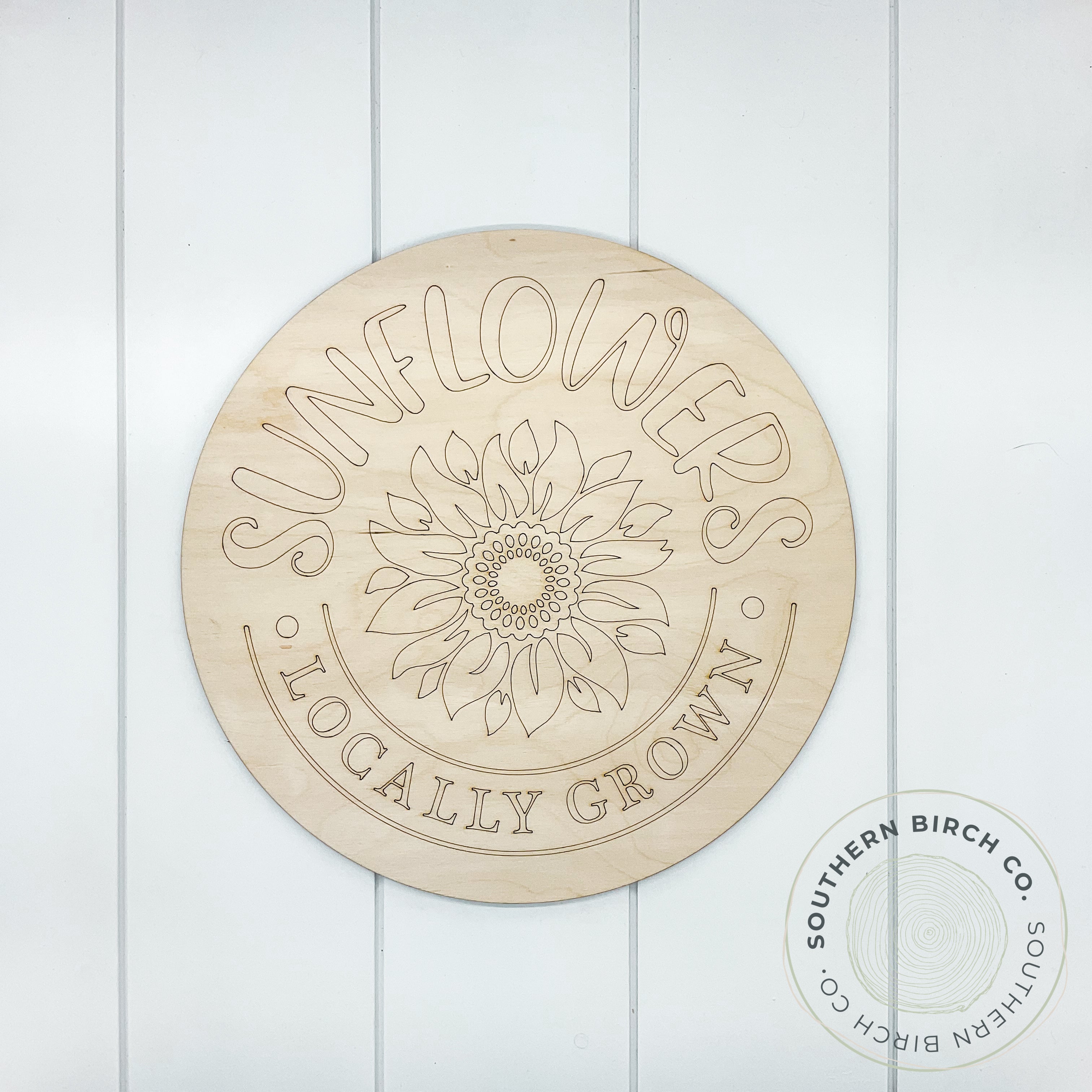 Sunflowers Etched Round Blank