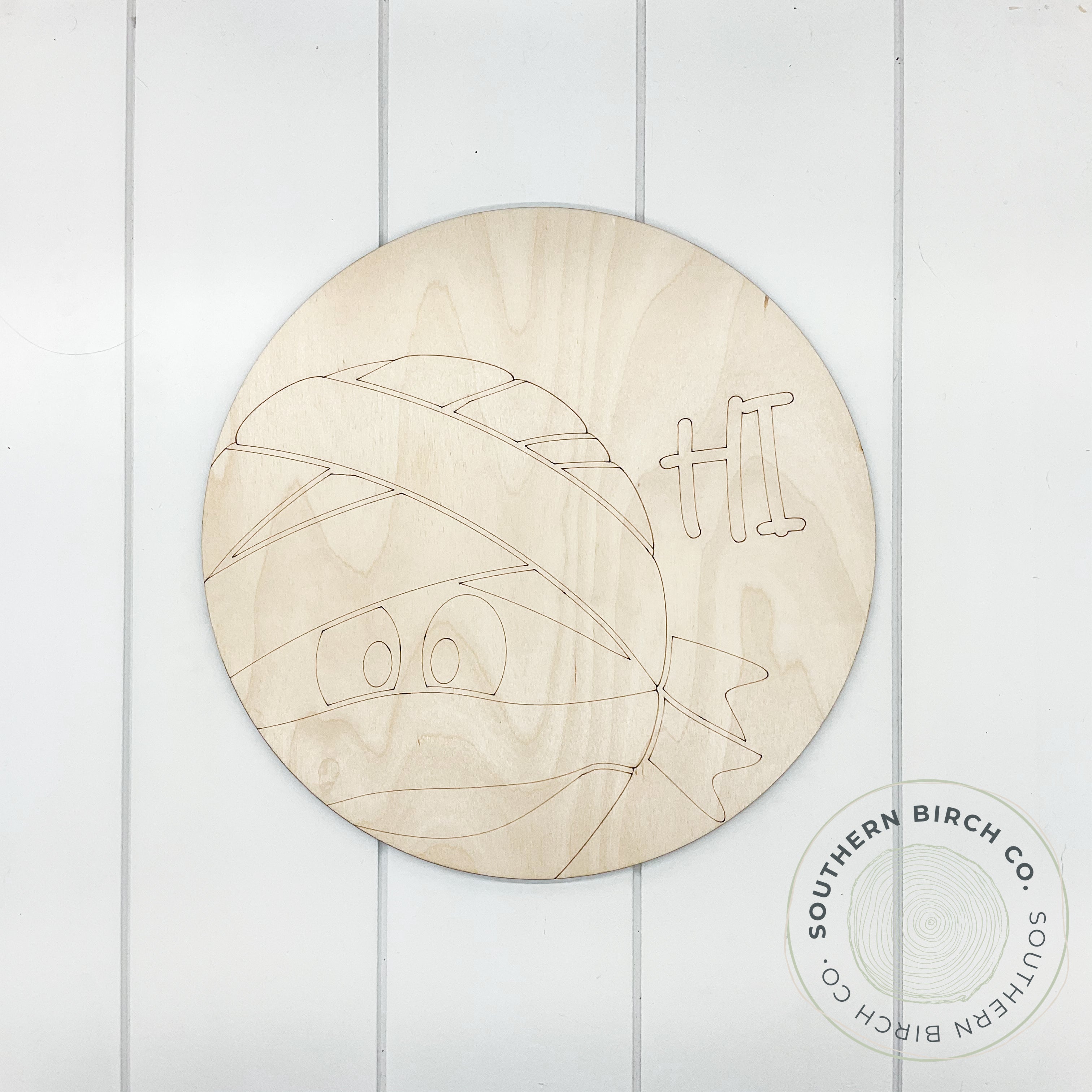 Mummy Etched Round Blank
