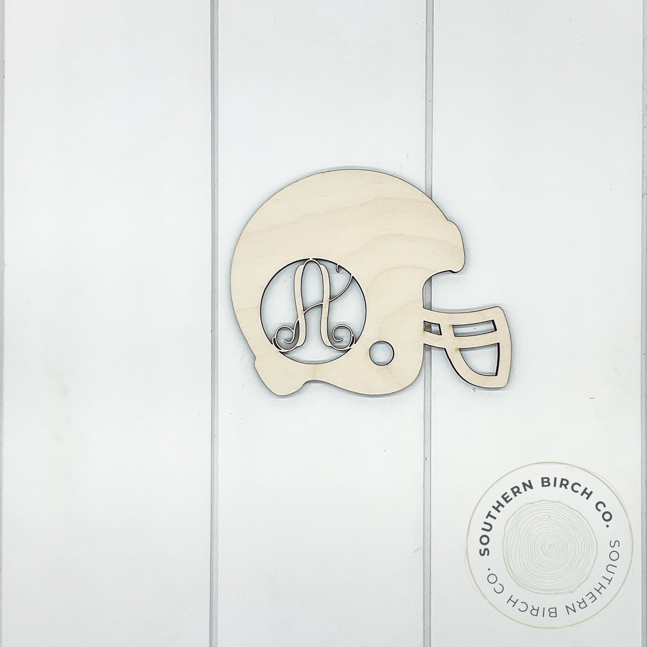 Monogram Football Helmet Blank