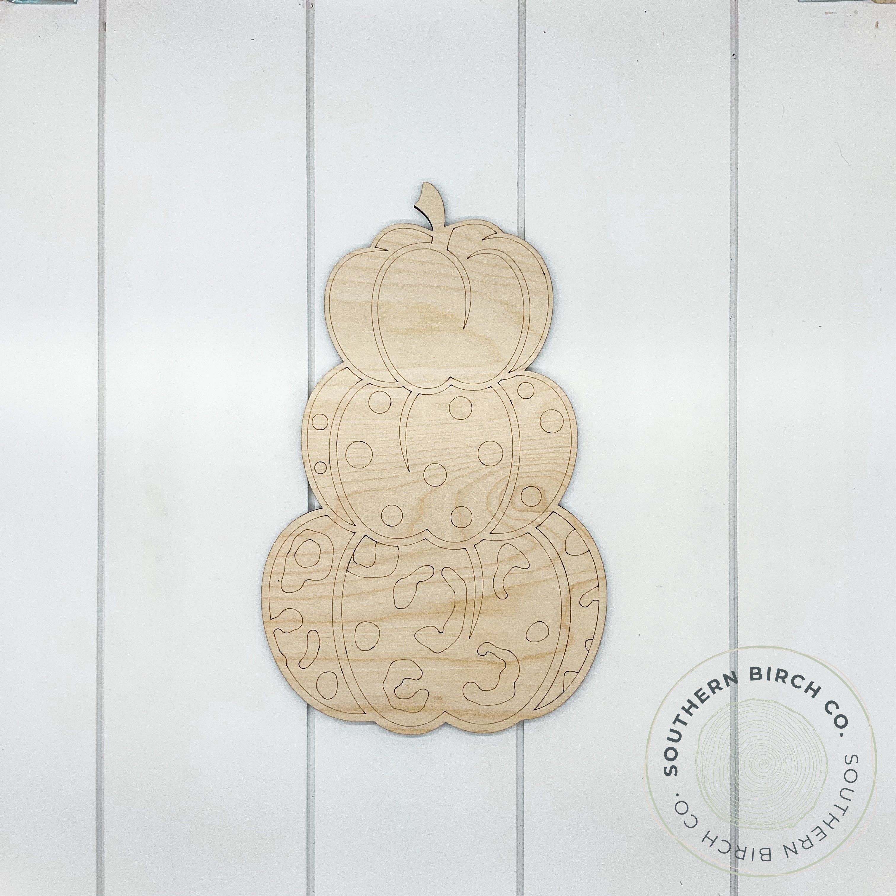 Pumpkin Trio Blank (Polka Dot and Leopard Print)