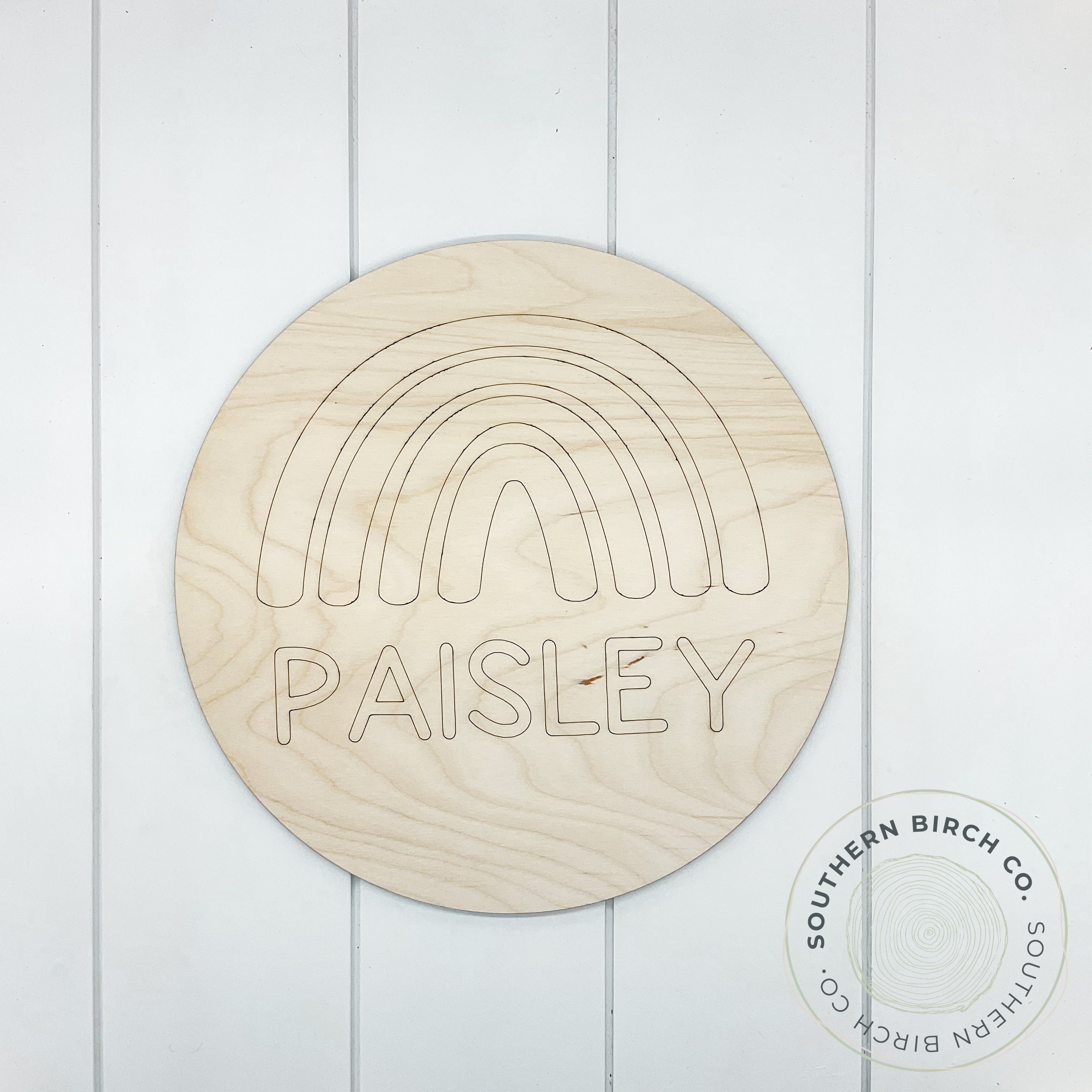 Personalized Name Sign Blank (Rainbow)