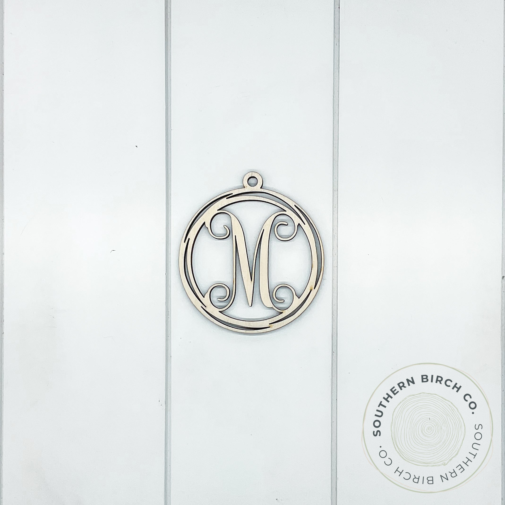 Interlocking Circles Monogram Ornament