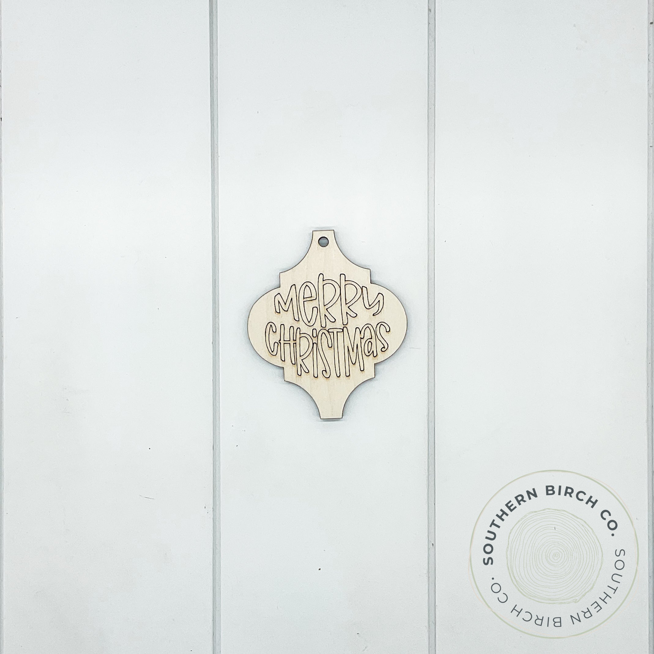 Arabesque Tile Ornament (Merry Christmas)